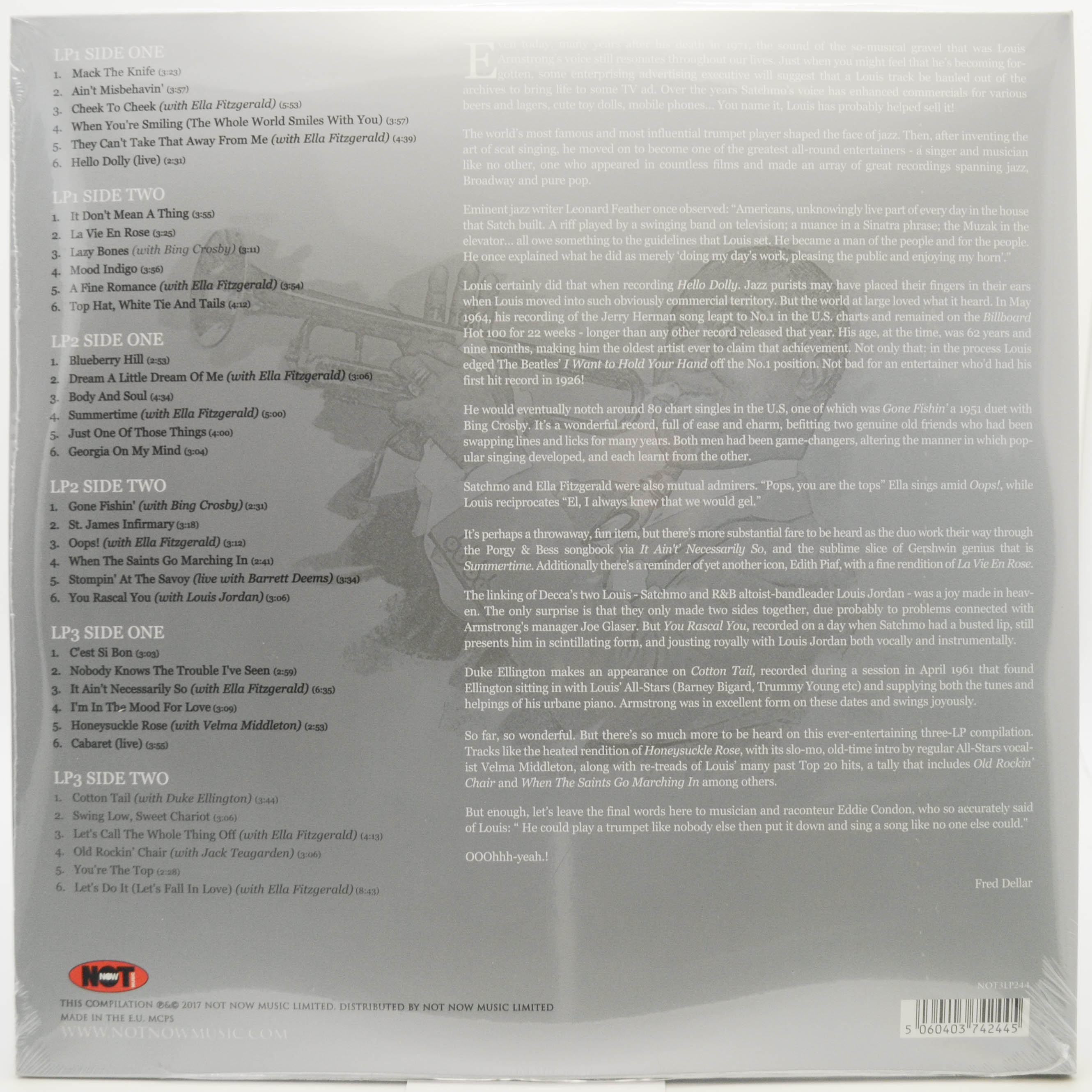 Louis Armstrong — The Platinum Collection (3LP, UK), 2017