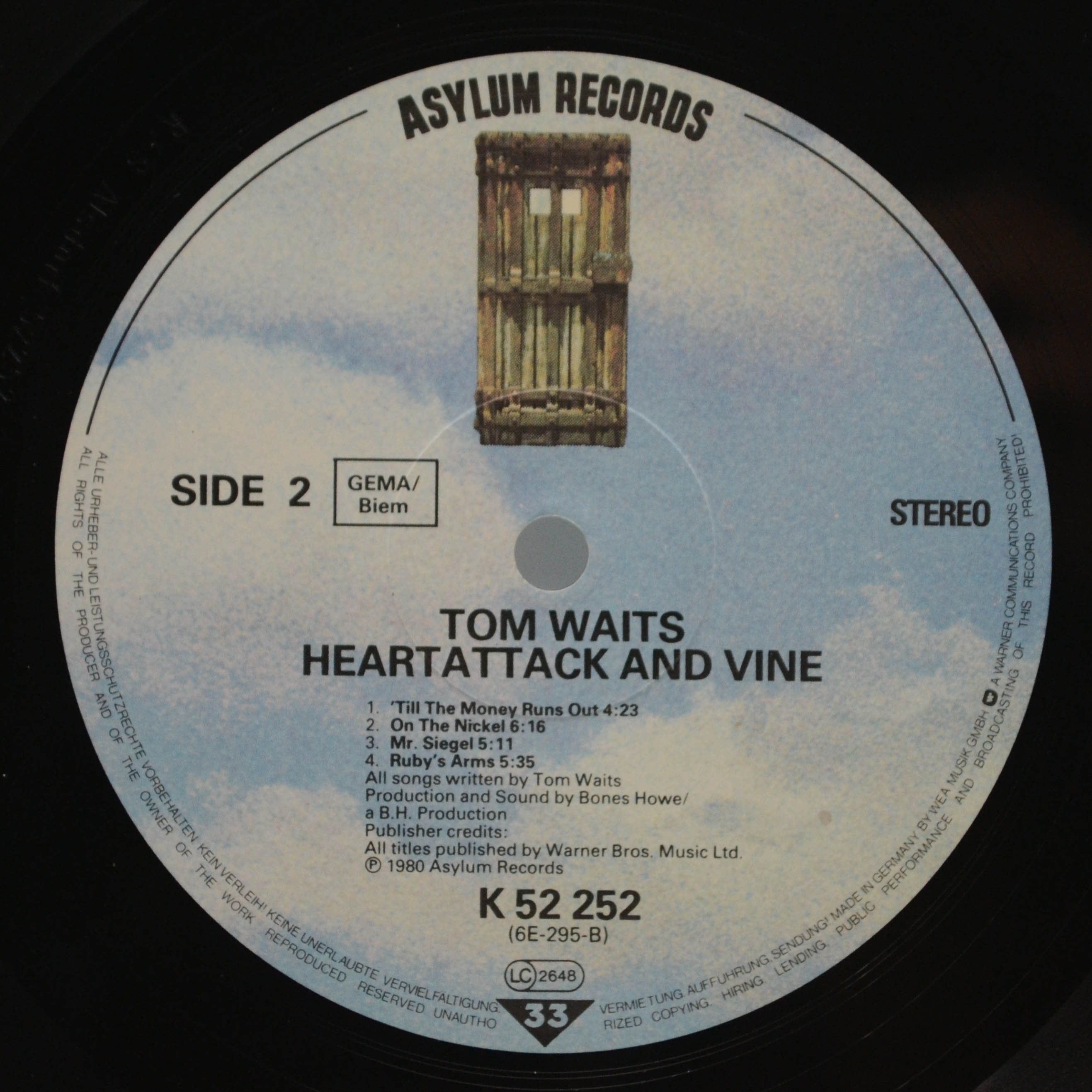 Tom Waits — Heartattack And Vine, 1980