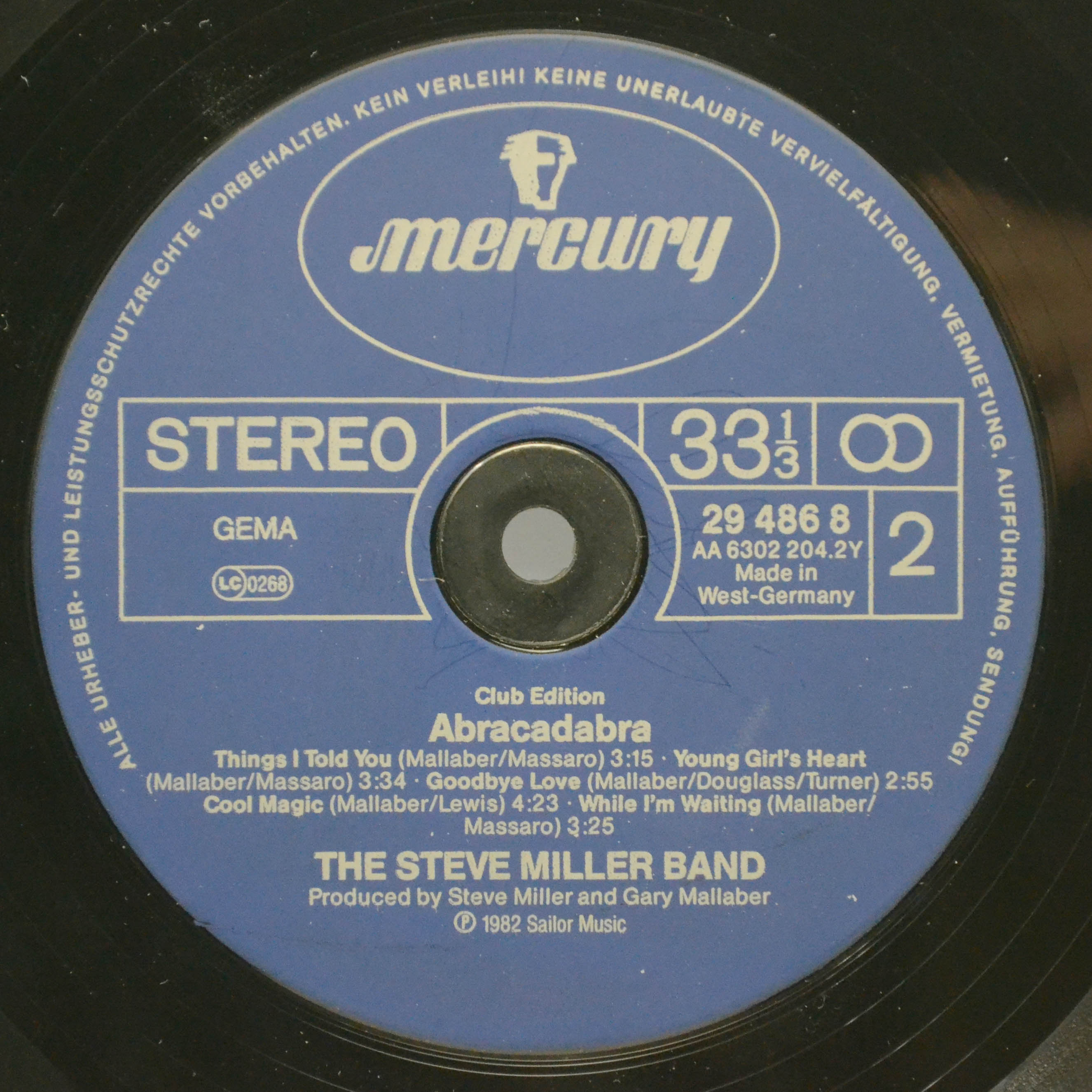 Виниловая пластинка Steve Miller Band — Abracadabra, 1982