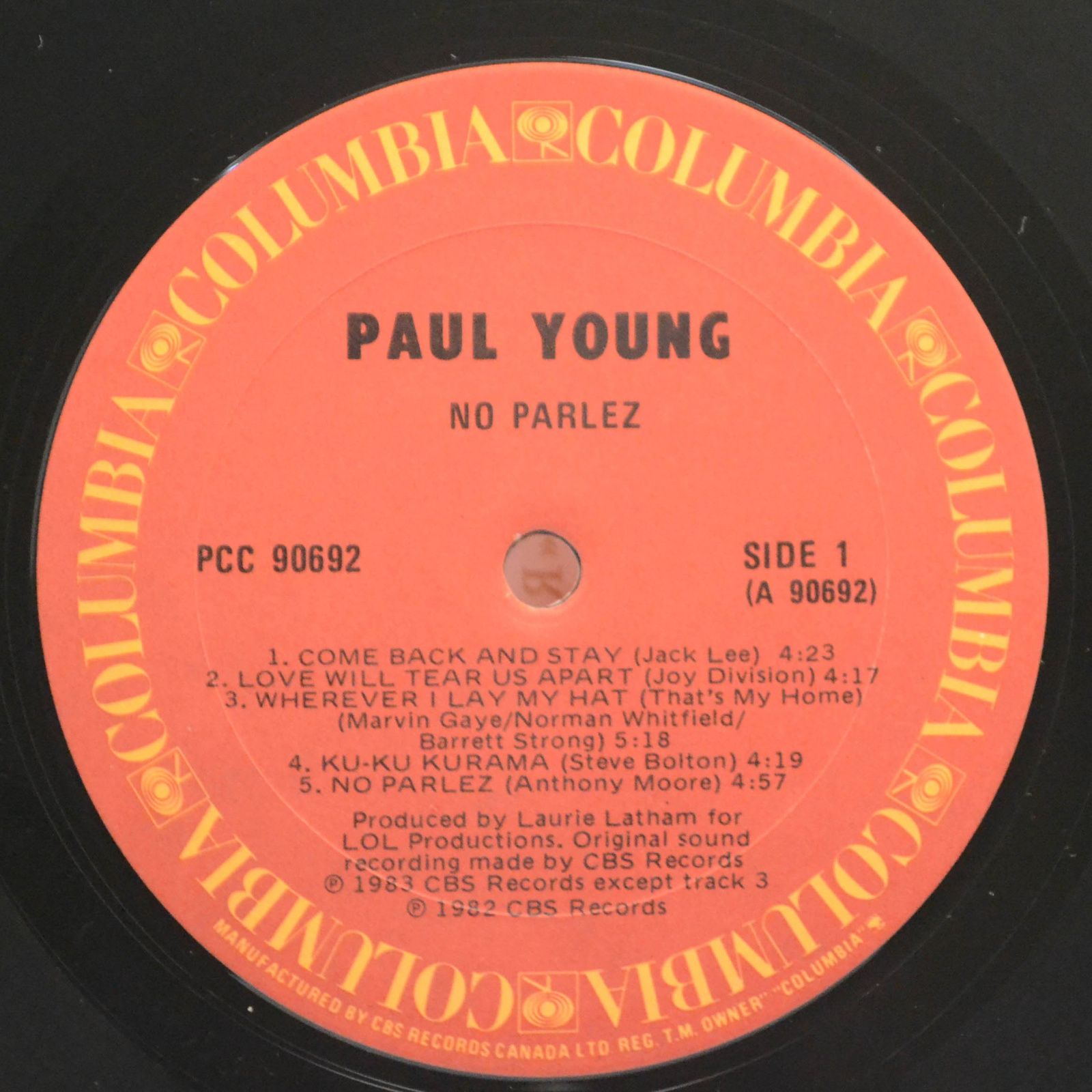 Виниловая пластинка Paul Young — No Parlez, 1983