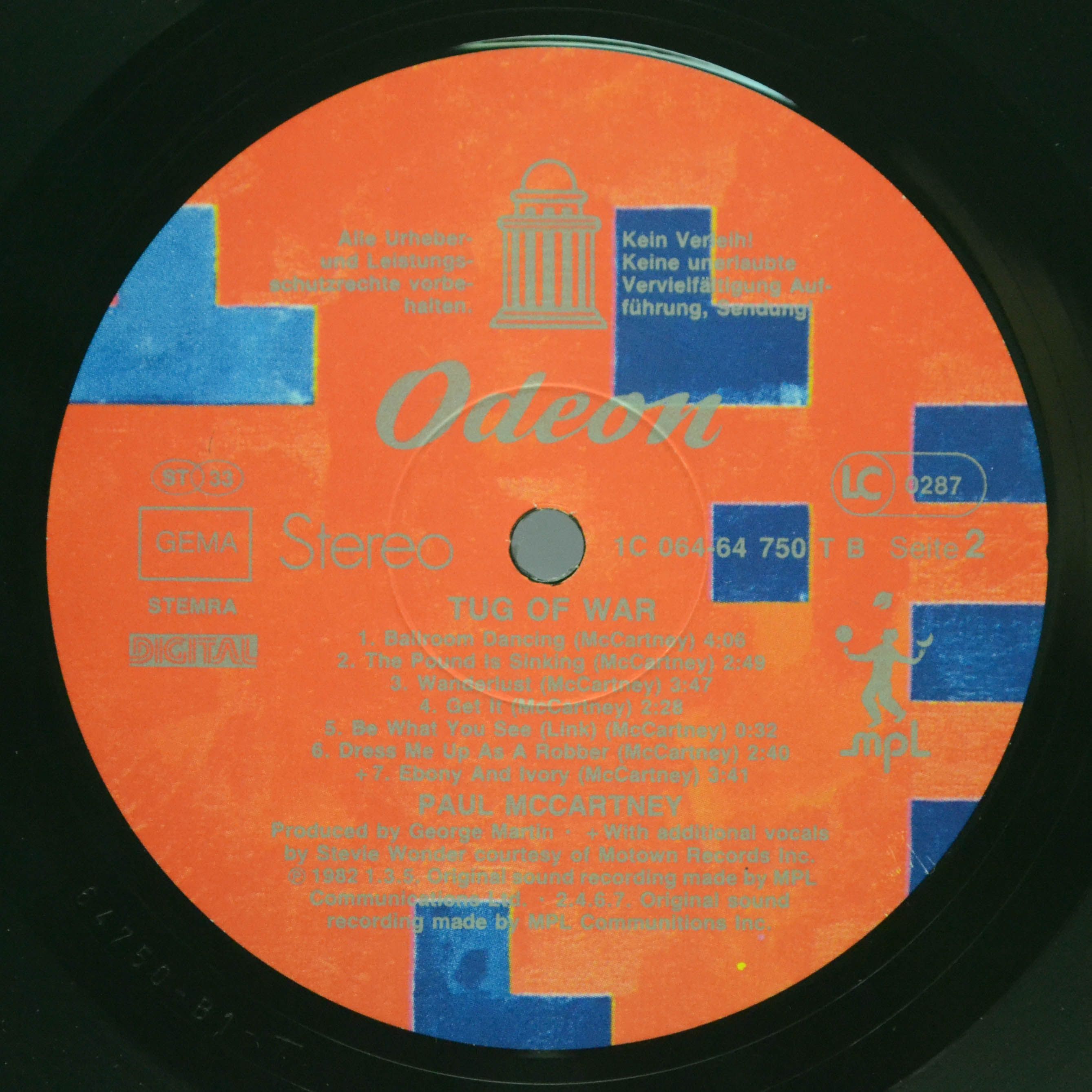 Paul McCartney — Tug Of War, 1982