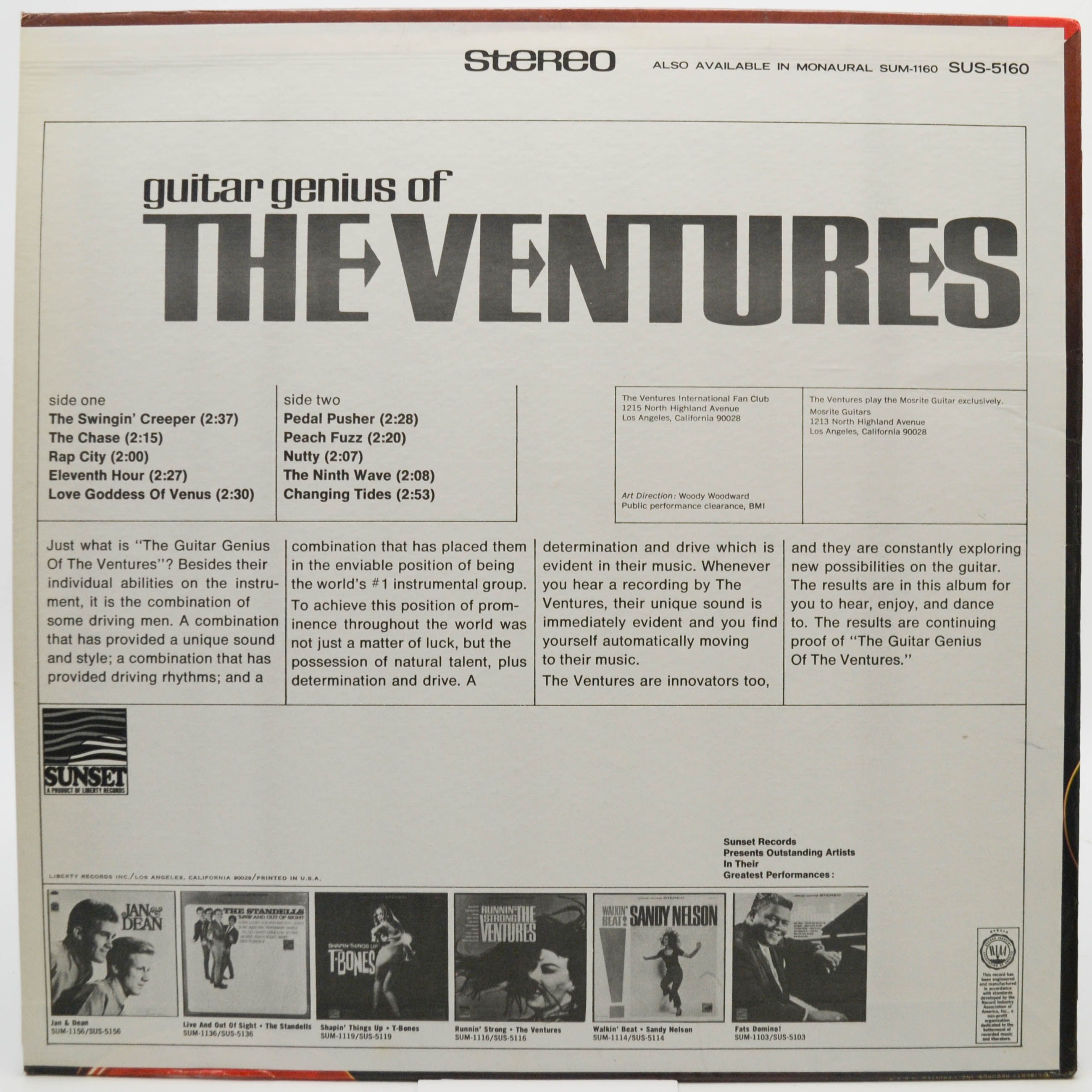 Виниловая пластинка Ventures — Guitar Genius Of The Ventures (USA), 1967