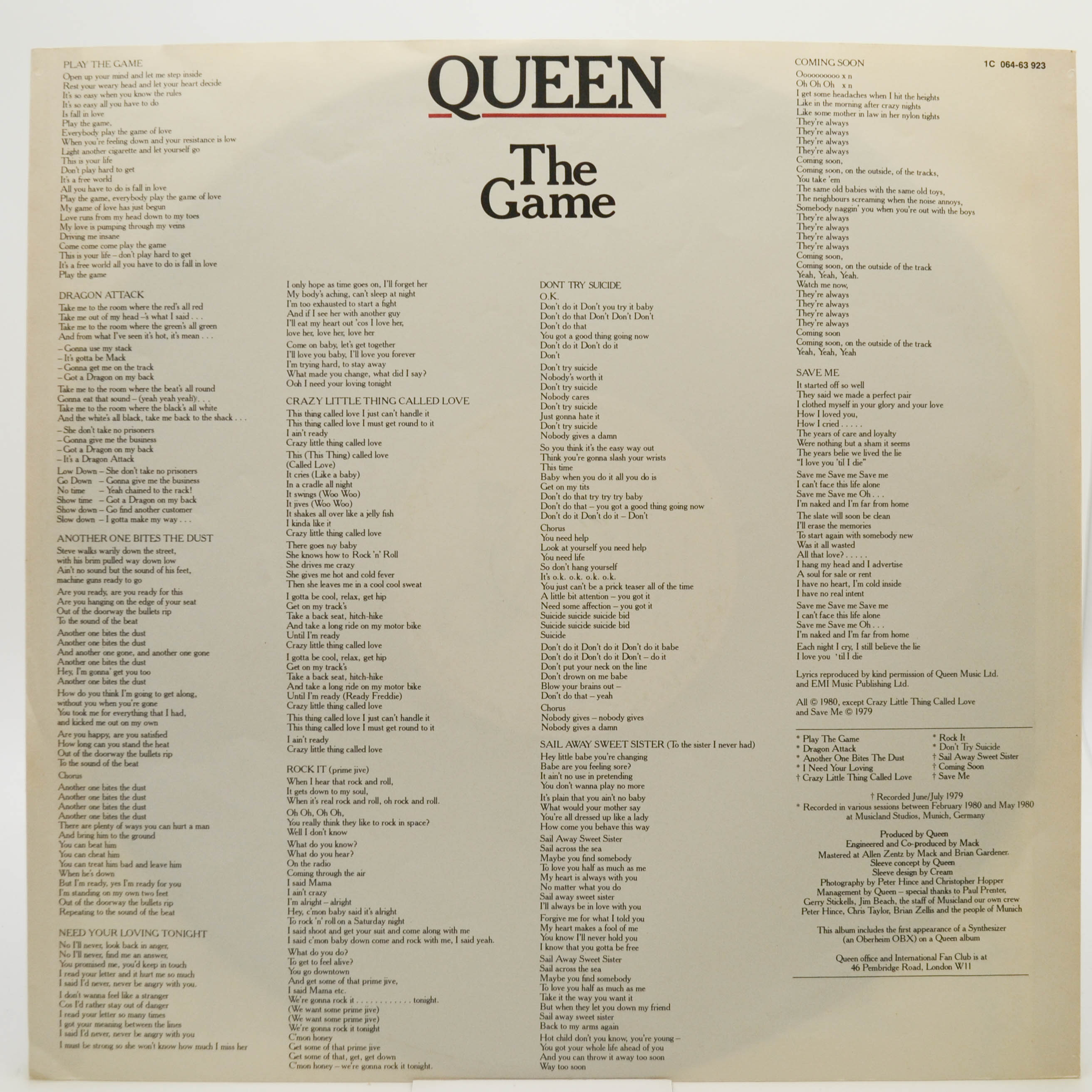 Queen — The Game, 1980