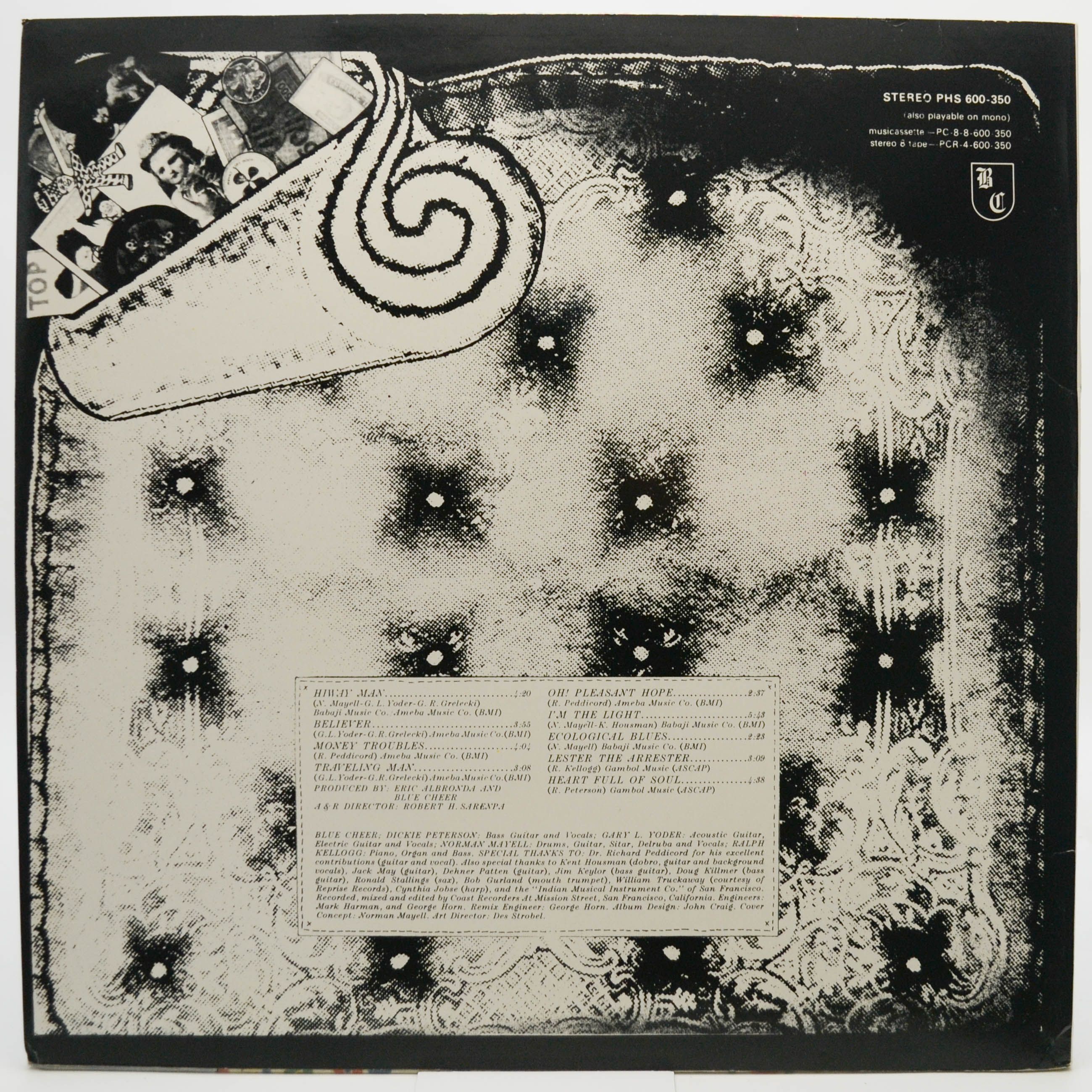 Виниловая пластинка Blue Cheer — Oh! Pleasant Hope, 1971