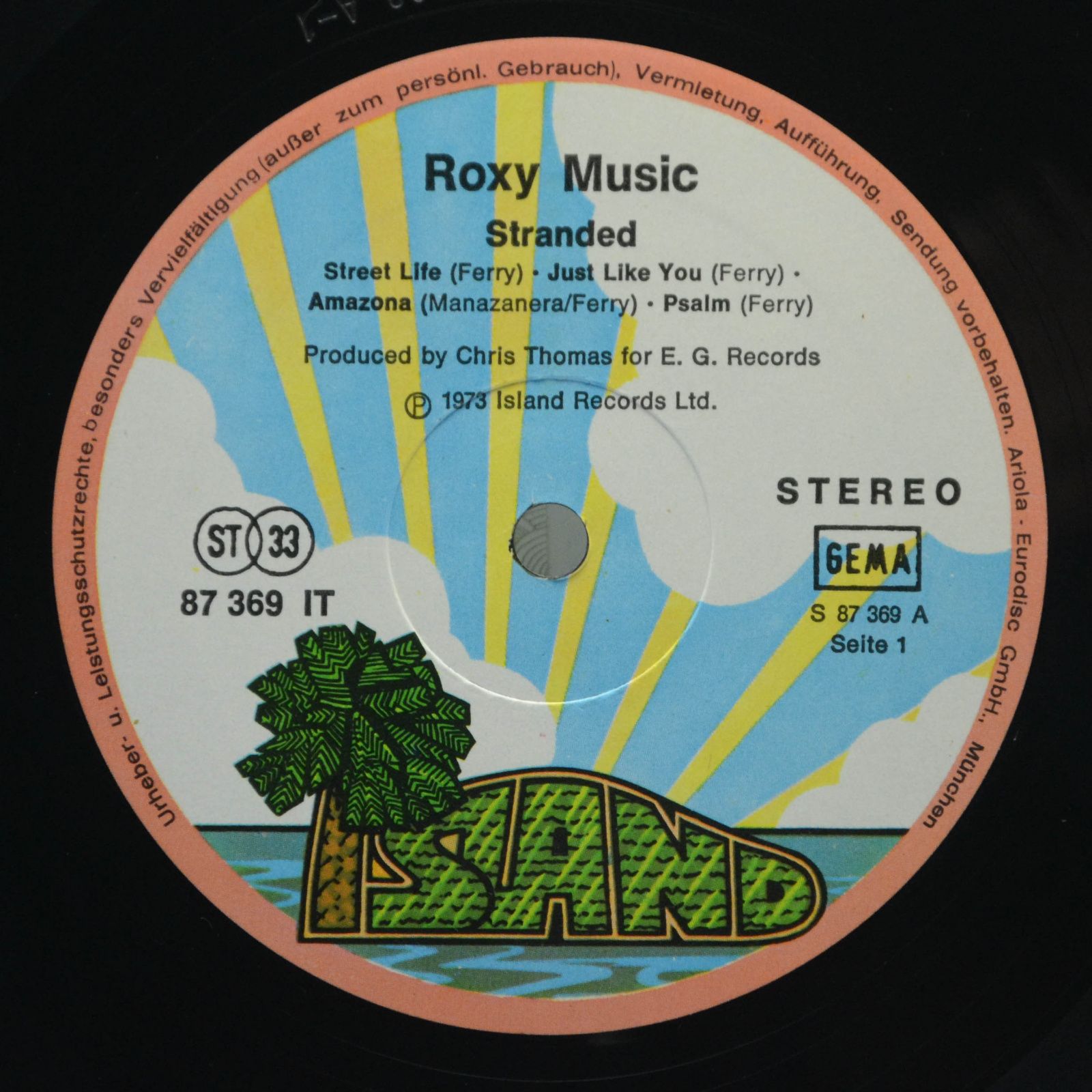 Виниловая пластинка Roxy Music — Stranded, 1973