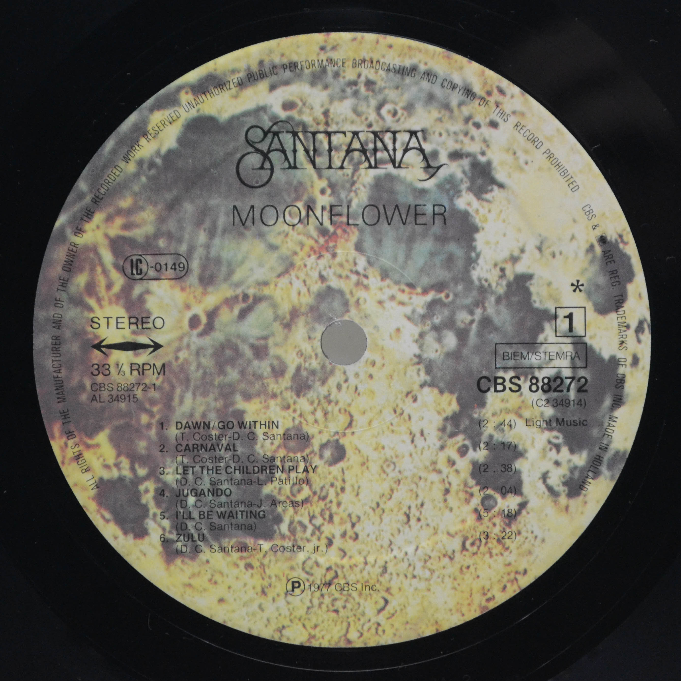Santana — Moonflower (2LP), 1977