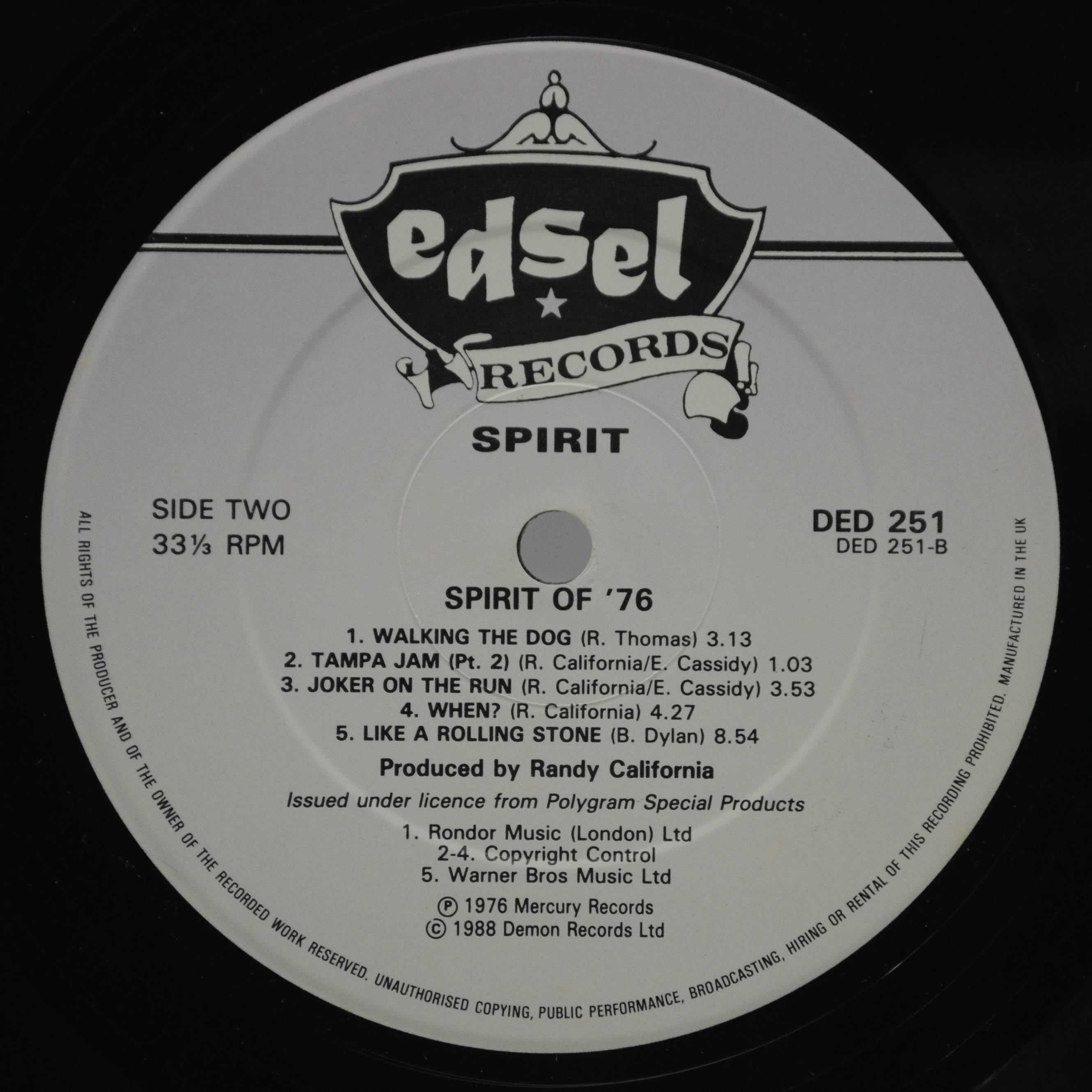 Spirit — Spirit Of '76 (2LP, UK), 1975