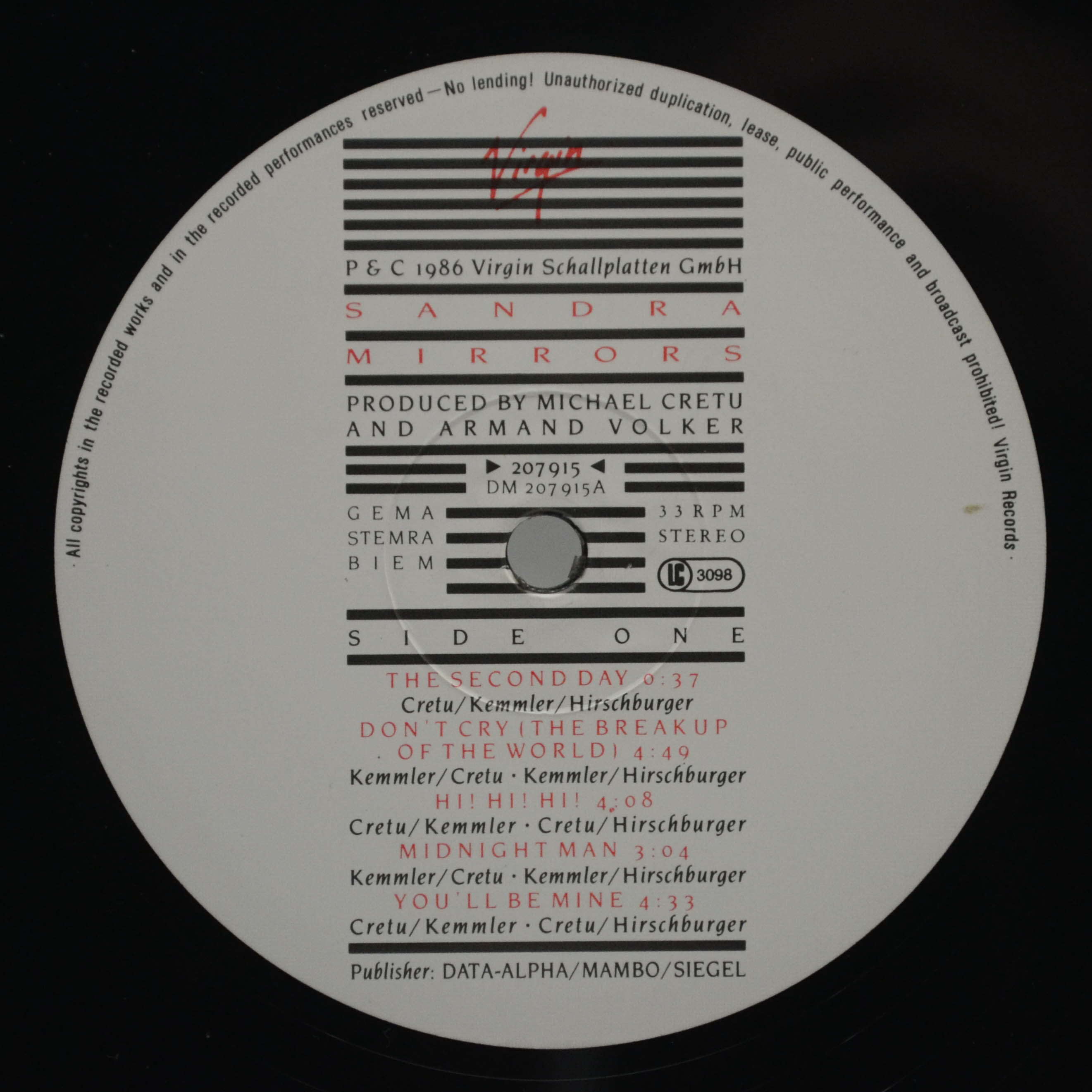 Sandra — Mirrors, 1986