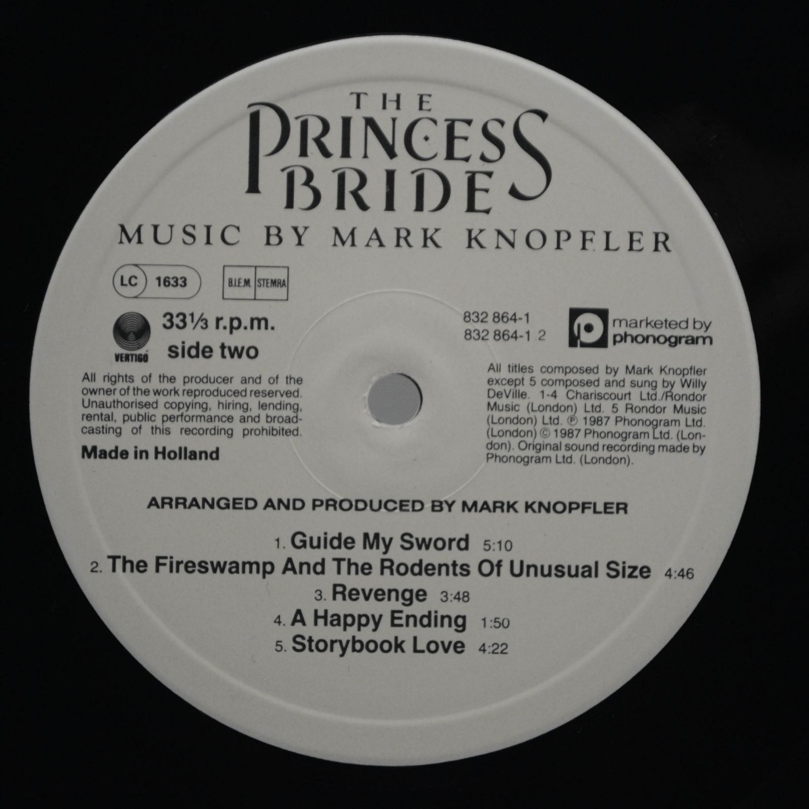 Mark Knopfler — The Princess Bride, 1987