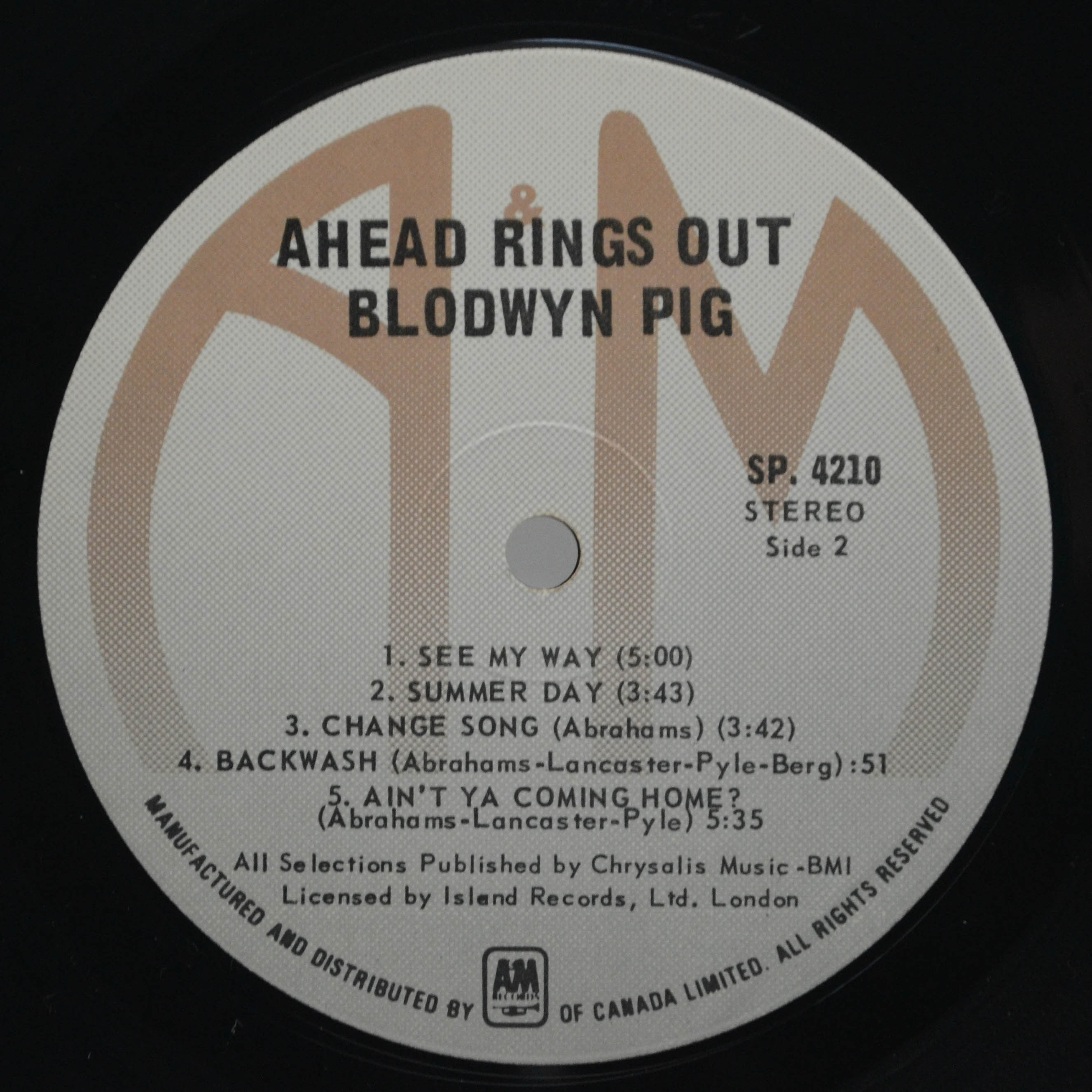 Виниловая пластинка Blodwyn Pig — Ahead Rings Out, 1969