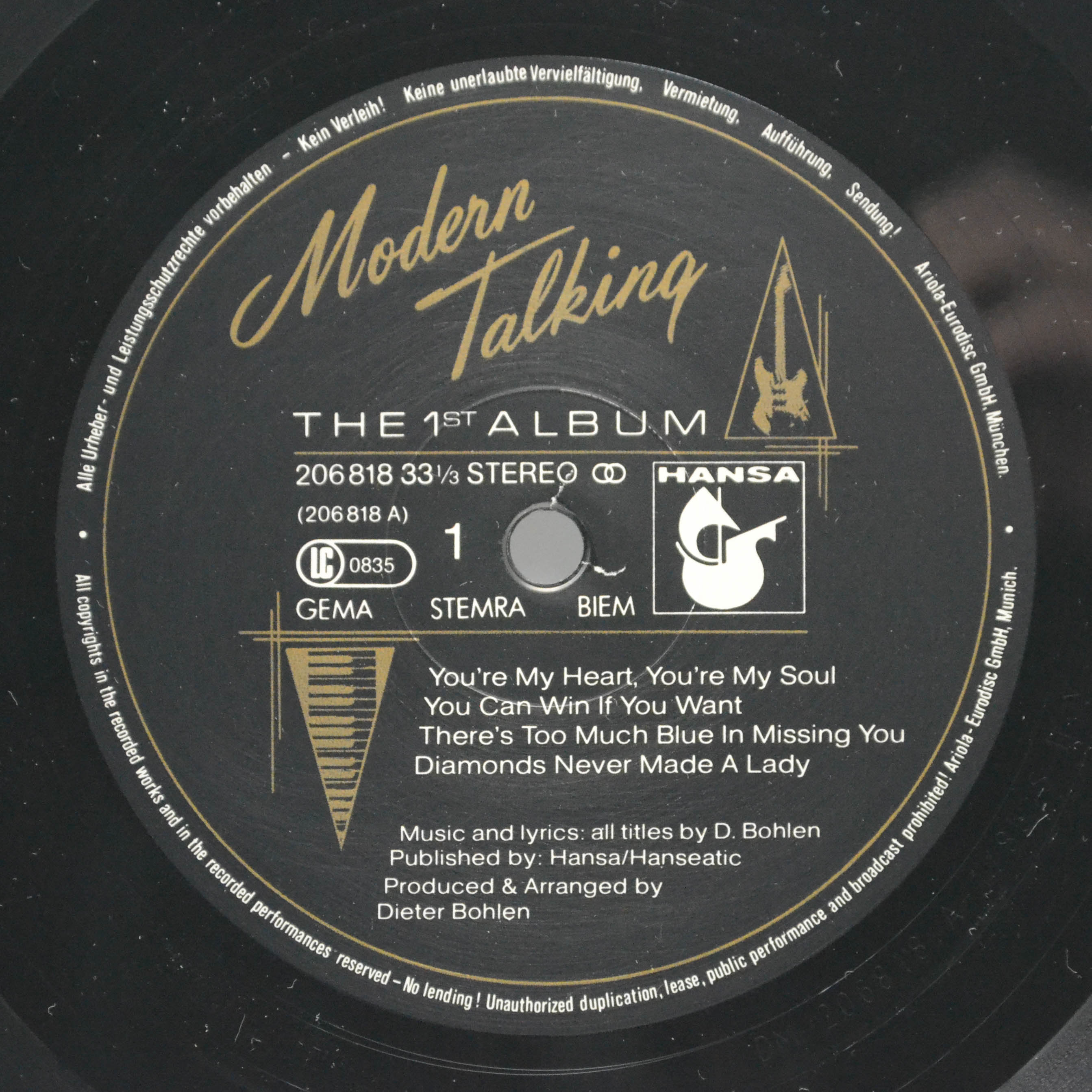 Виниловая пластинка Modern Talking — The 1st Album, 1985