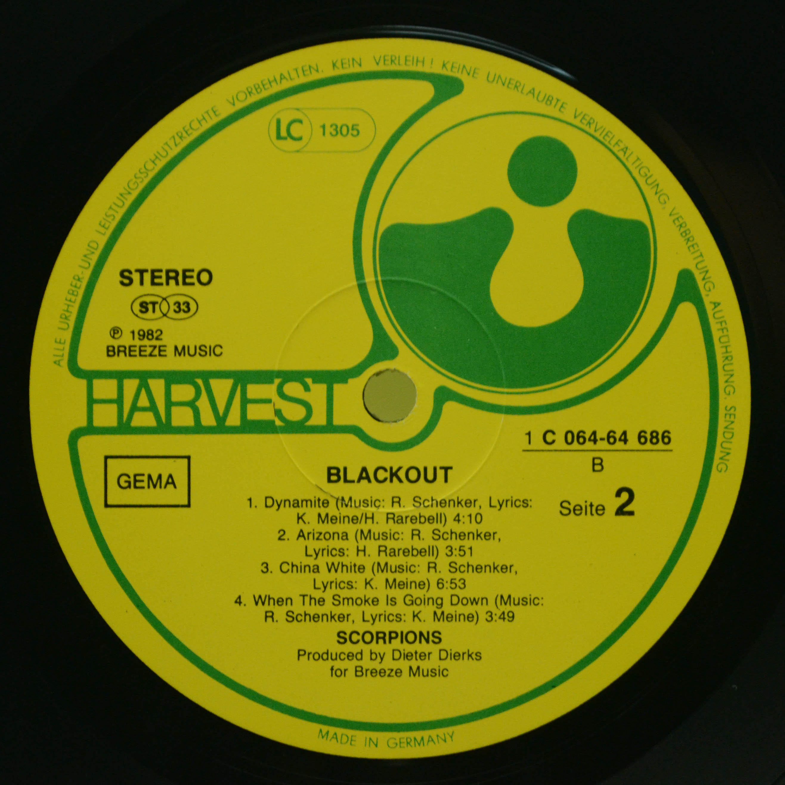 Виниловая пластинка Scorpions — Blackout, 1982