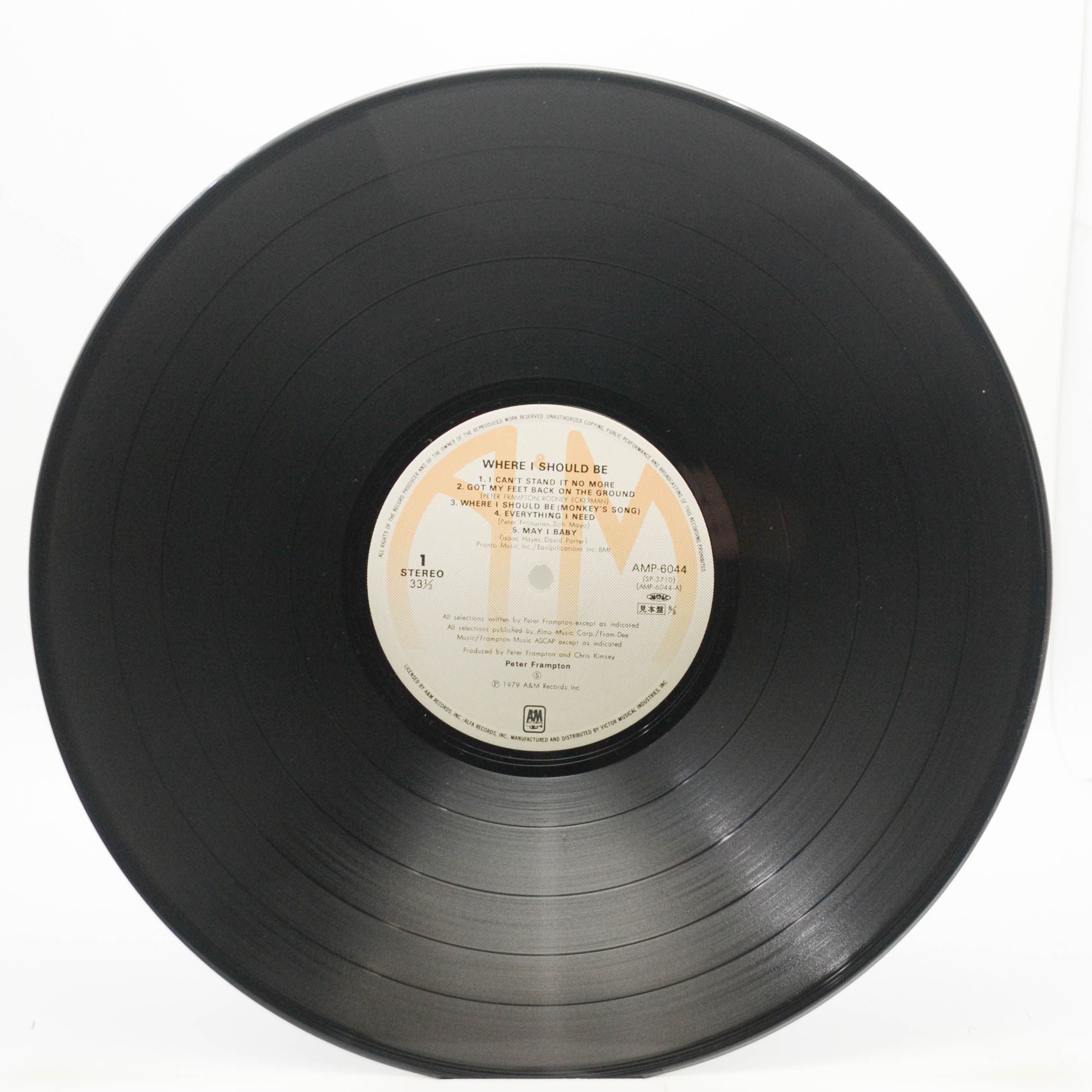 Виниловая пластинка Peter Frampton — Where I Should Be, 1979
