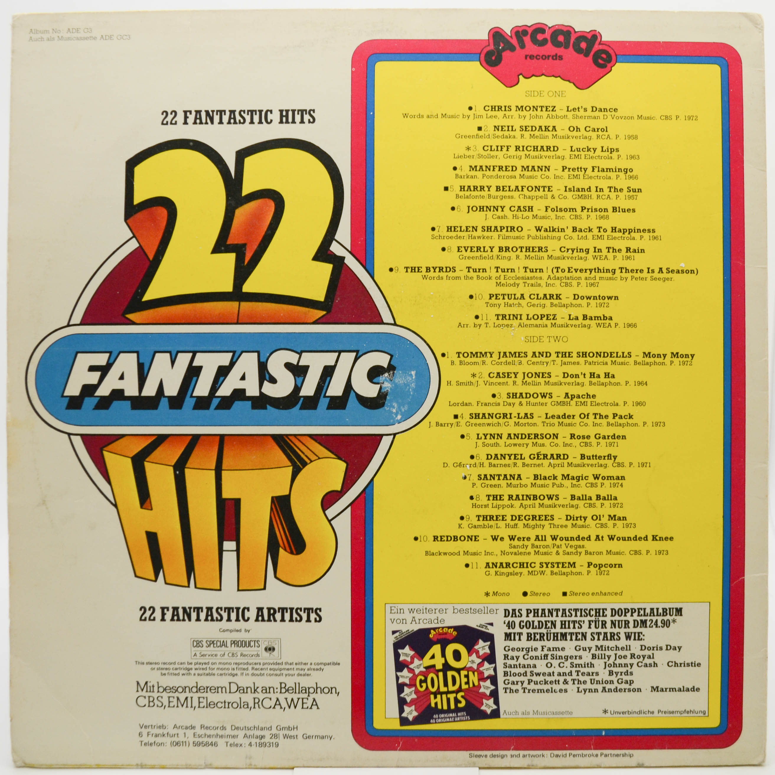 Various — 22 Fantastic Hits, 1975