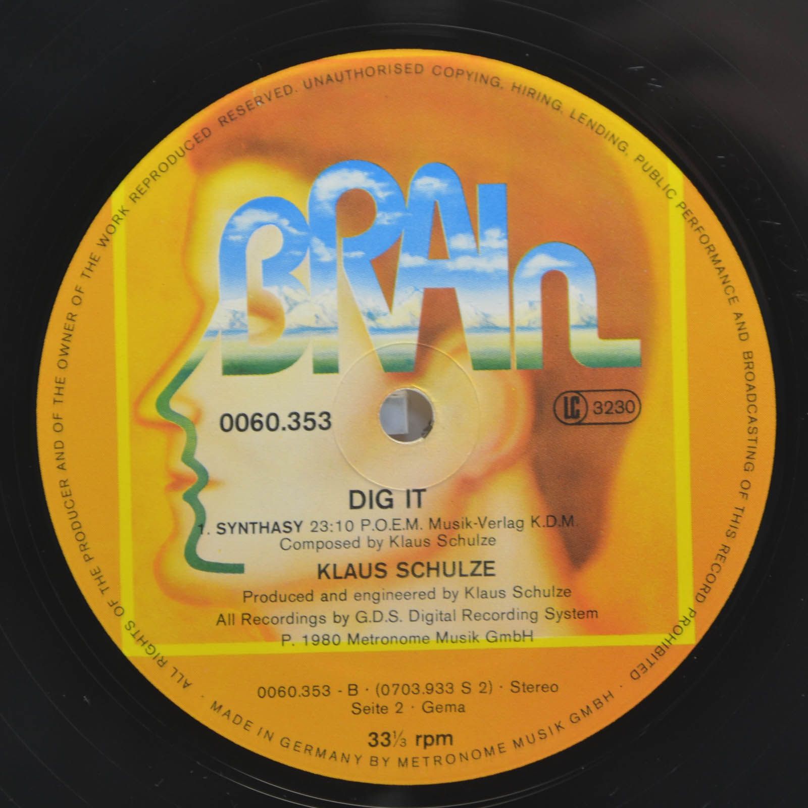 Klaus Schulze — Dig It, 1980