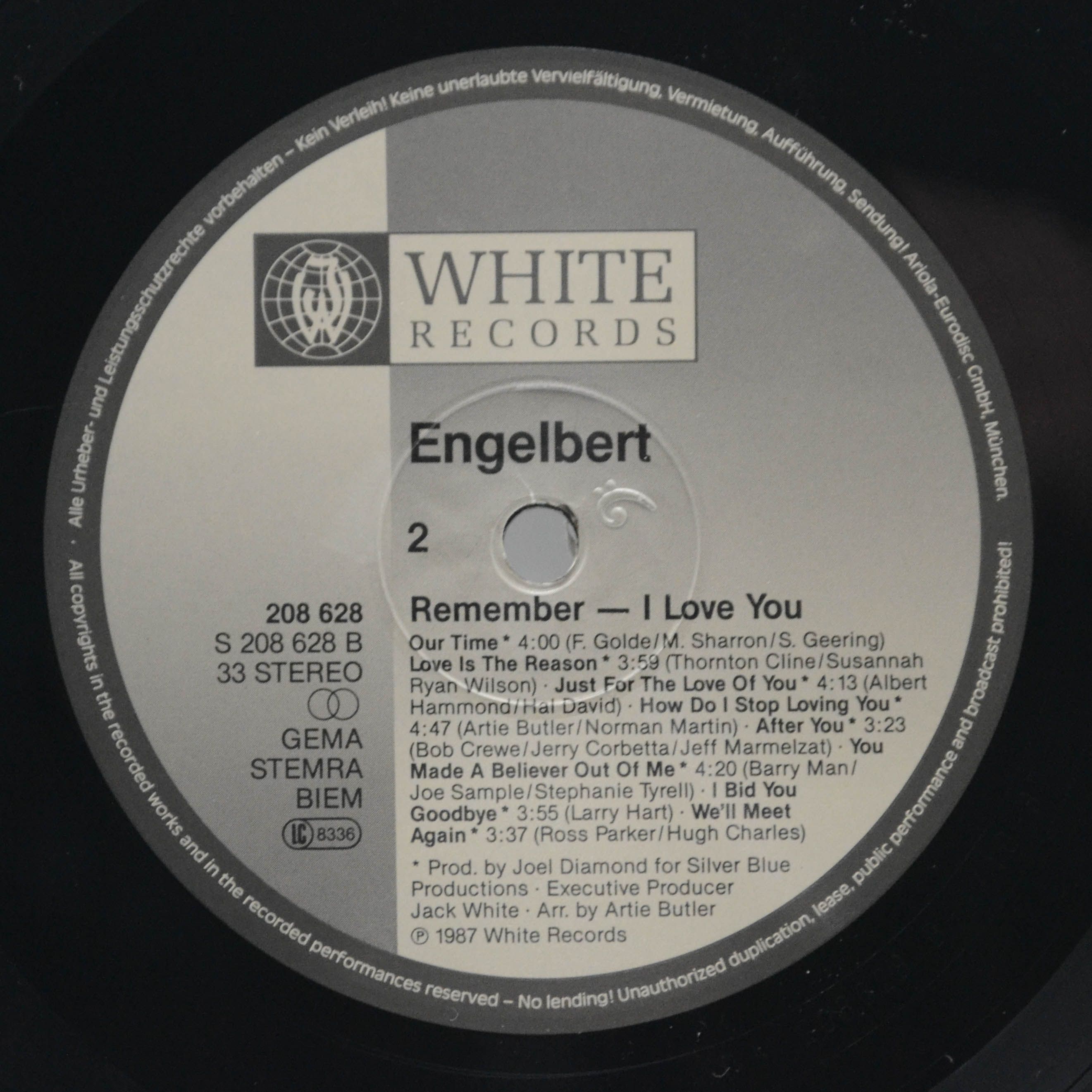Engelbert — Remember - I Love You, 1987