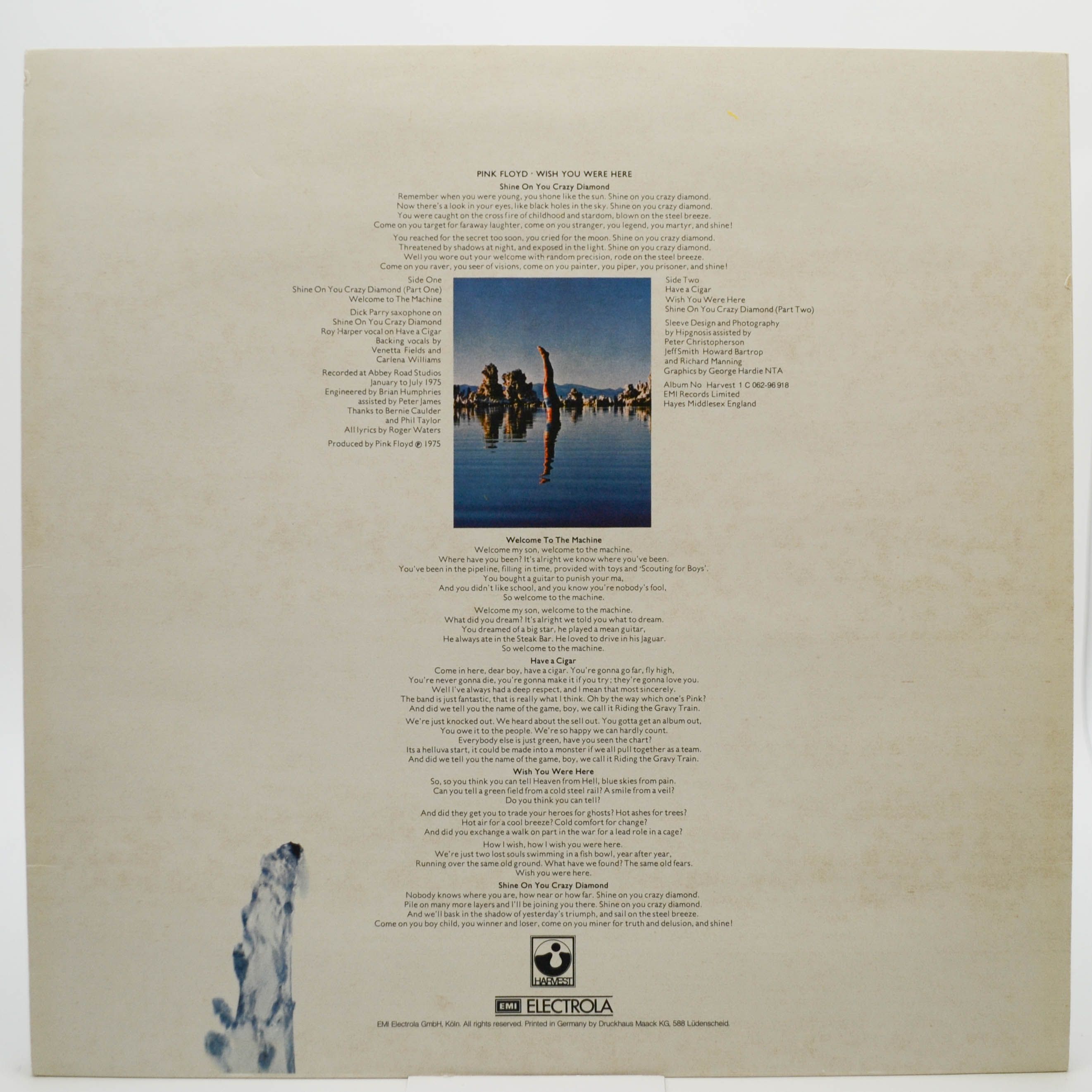 Виниловая пластинка Pink Floyd — Wish You Were Here, 1975