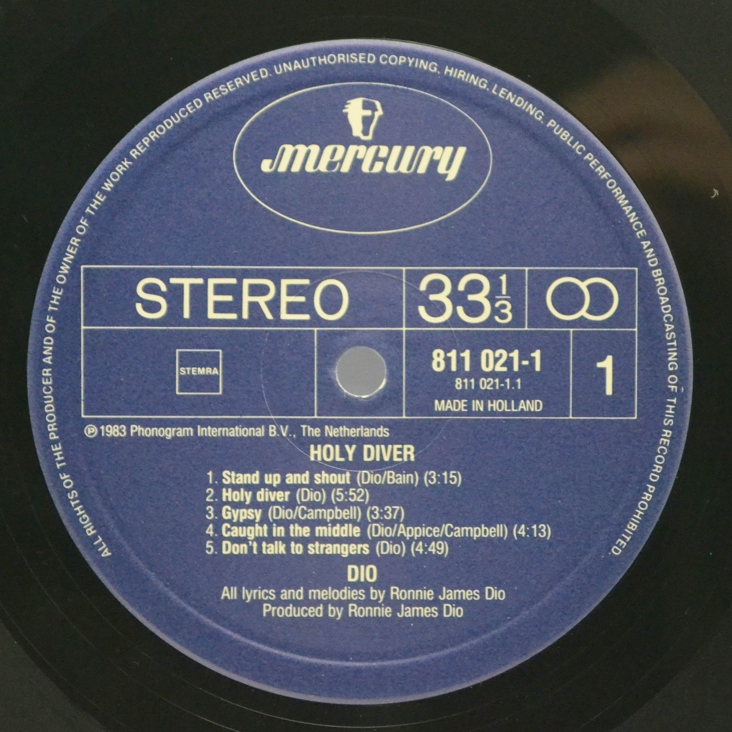 Виниловая пластинка Dio — Holy Diver, 1983