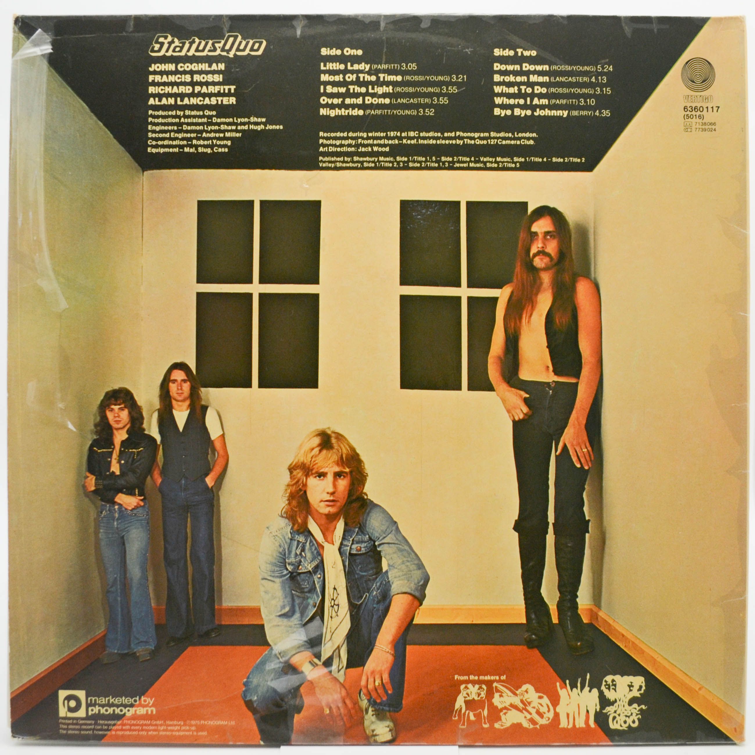 Виниловая пластинка Status Quo — On The Level, 1975