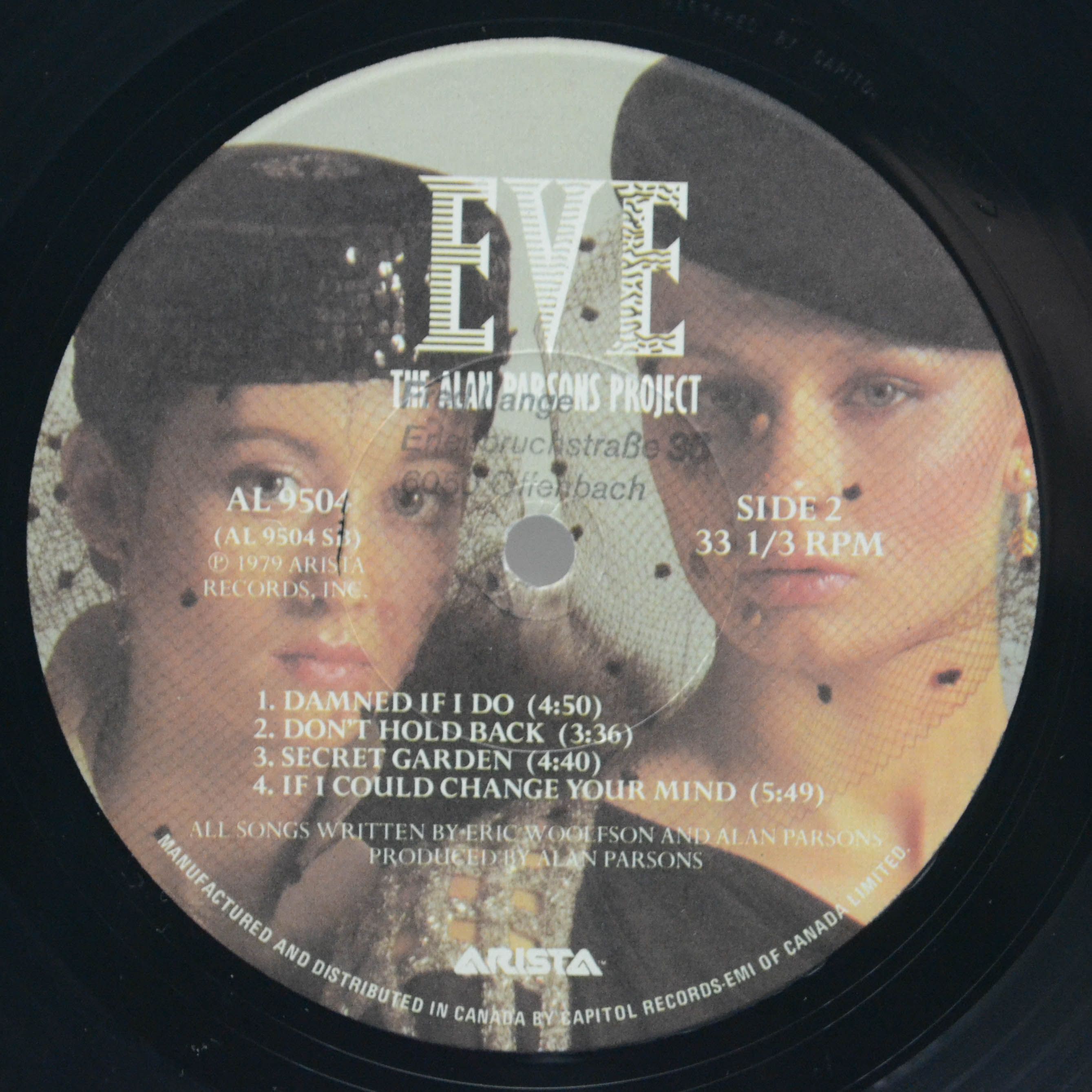 Виниловая пластинка Alan Parsons Project — Eve, 1979