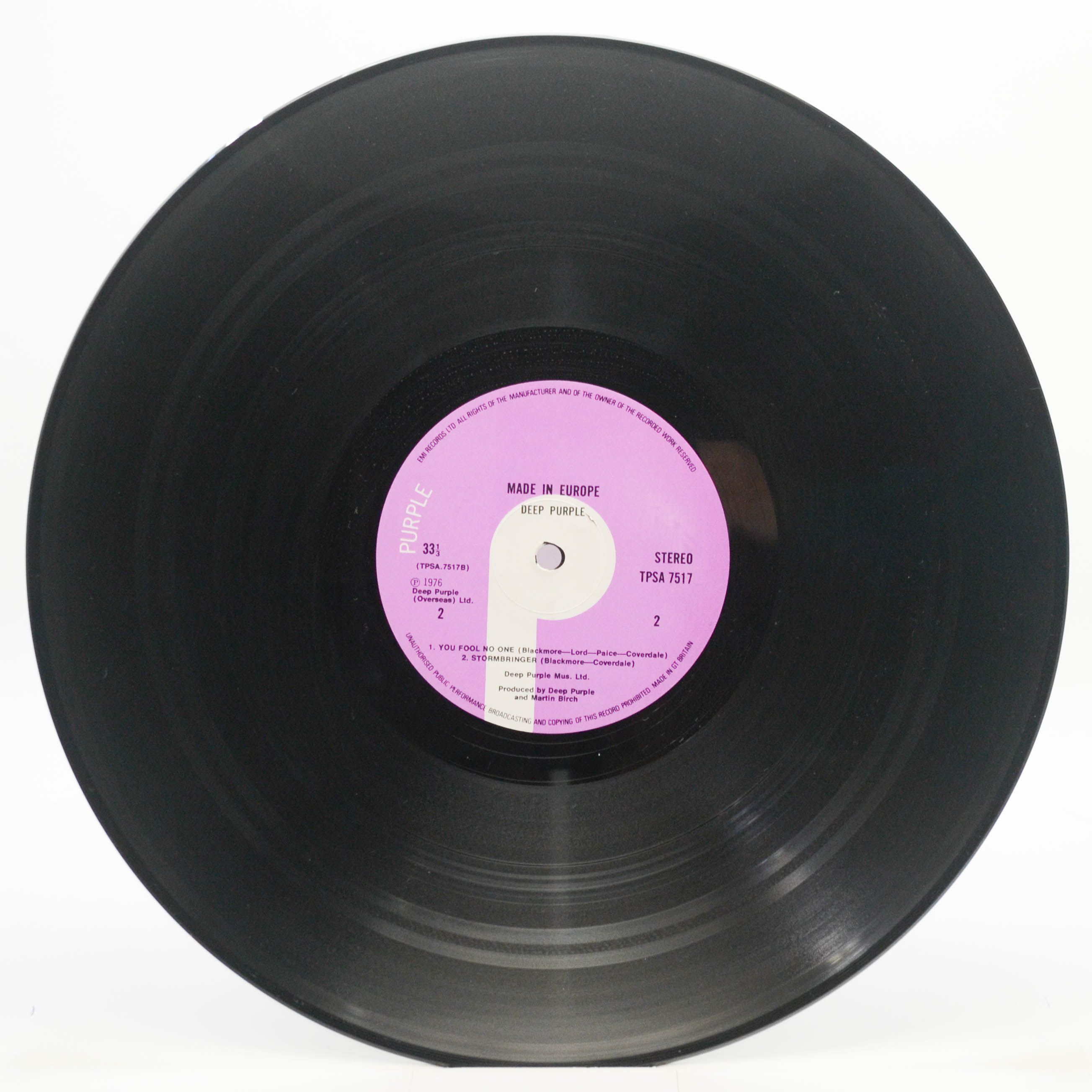 Deep Purple — Made In Europe (UK), 1976