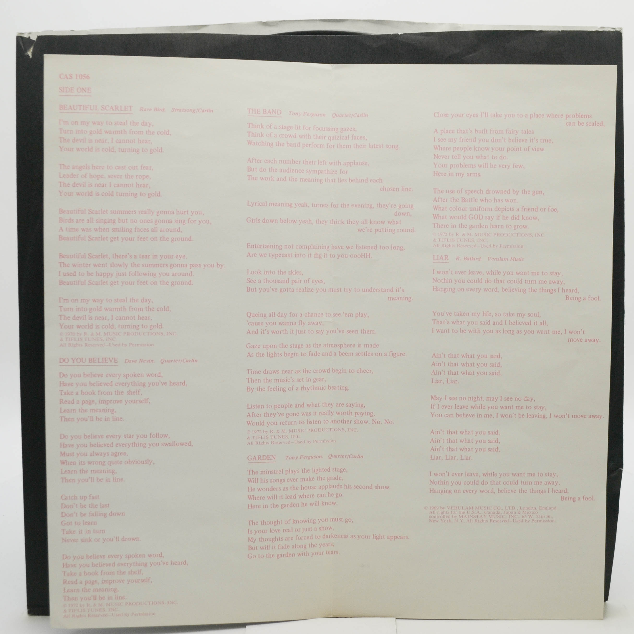 Виниловая пластинка Capability Brown — From Scratch (USA), 1972