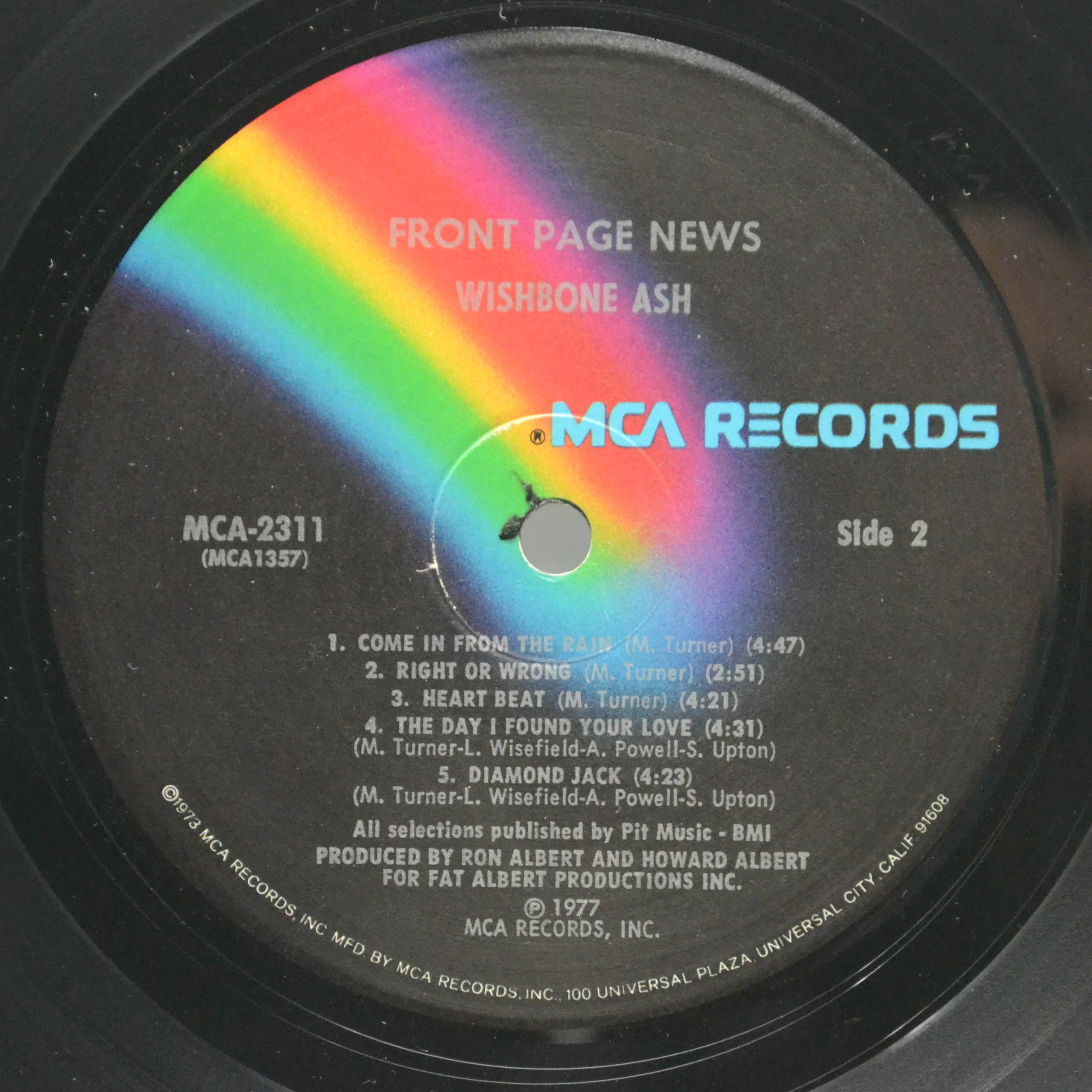 Виниловая пластинка Wishbone Ash — Front Page News, 1977