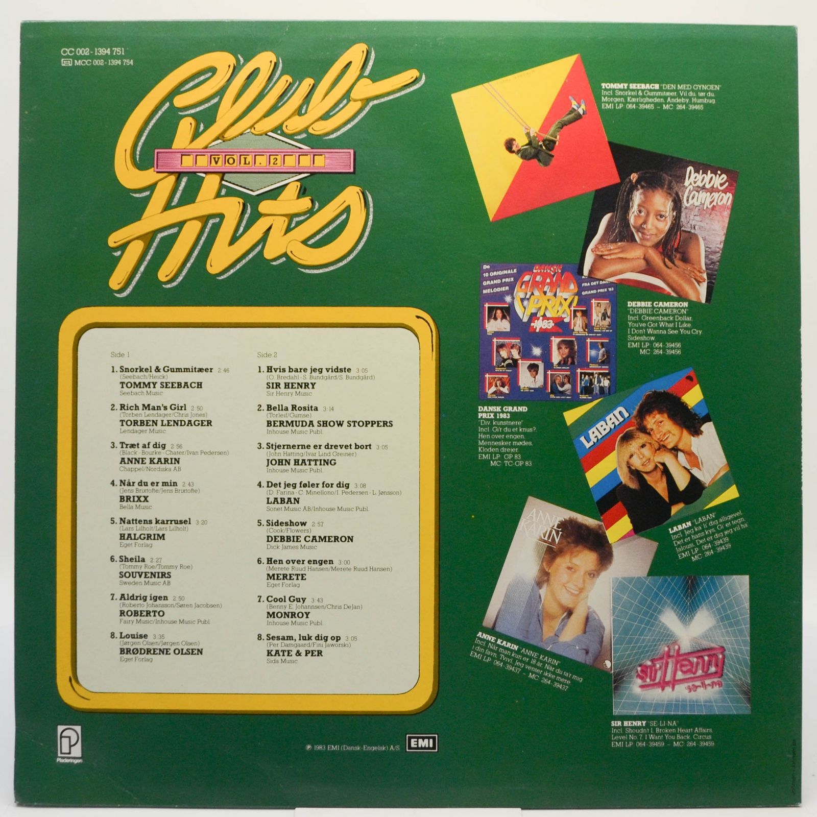Various — Club Hits Vol. 2, 1983