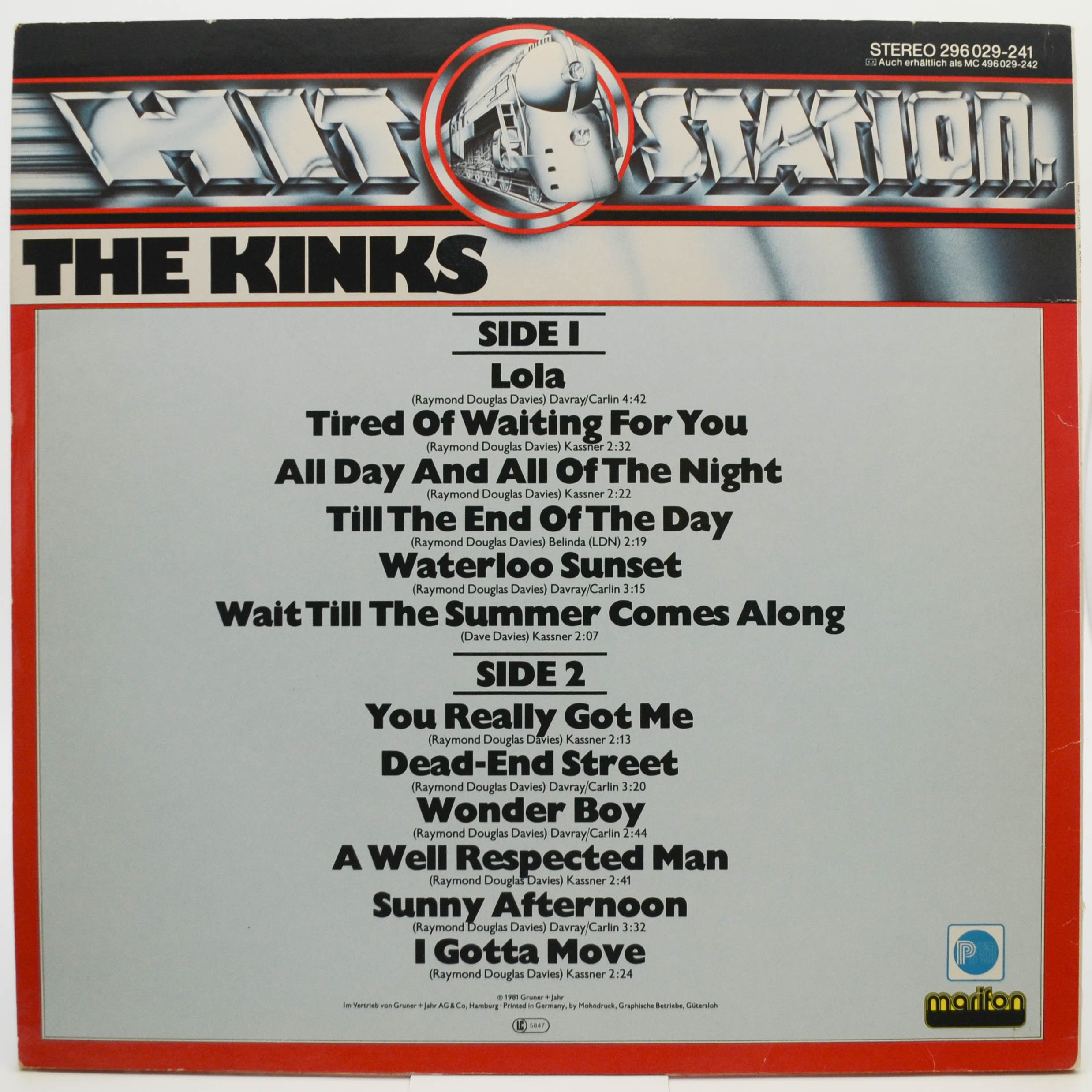 Виниловая пластинка Kinks — Hit Station, 1981