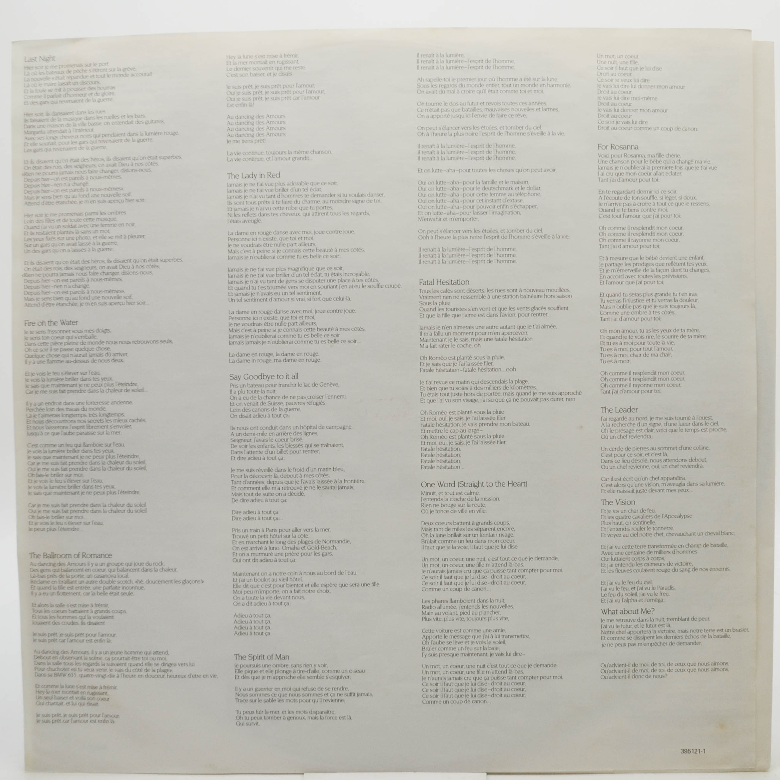 Виниловая пластинка Chris de Burgh — Into The Light, 1986