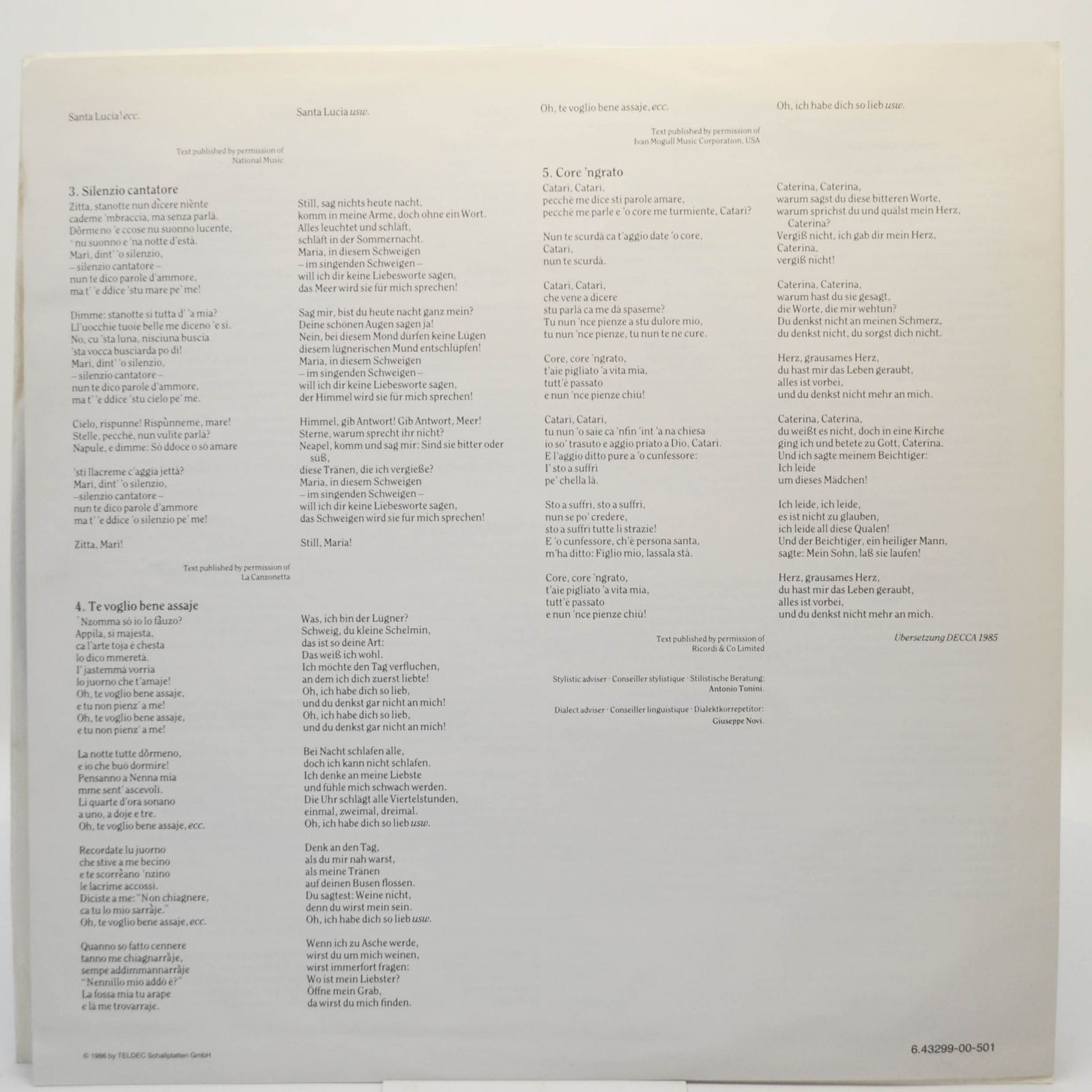 Pavarotti — Passione, 1985