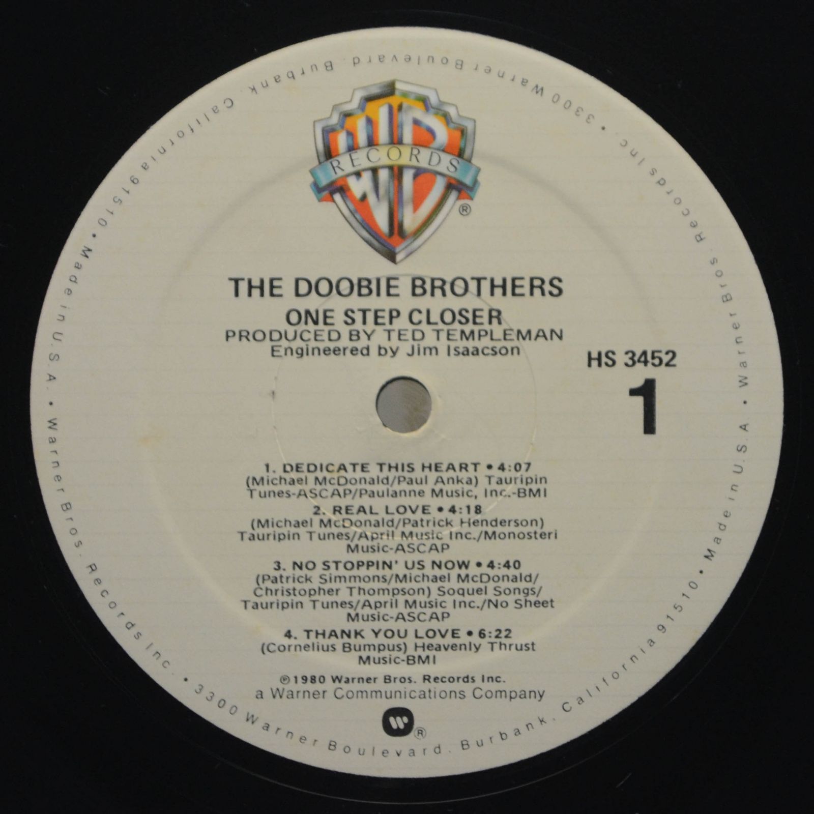 Виниловая пластинка Doobie Brothers — One Step Closer (USA), 1980