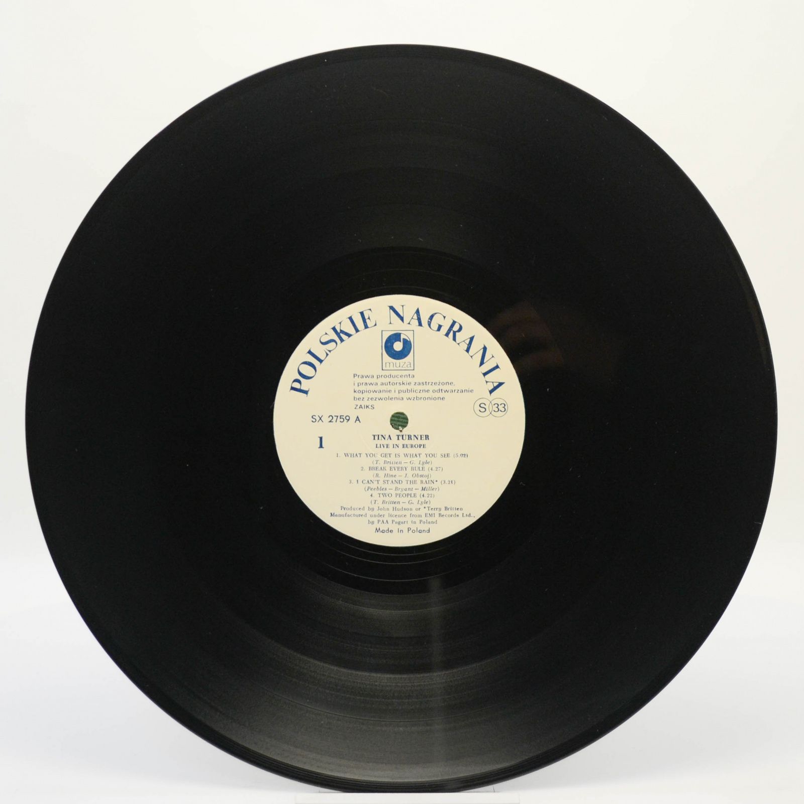 Tina Turner — Tina Live In Europe (3LP), 1989