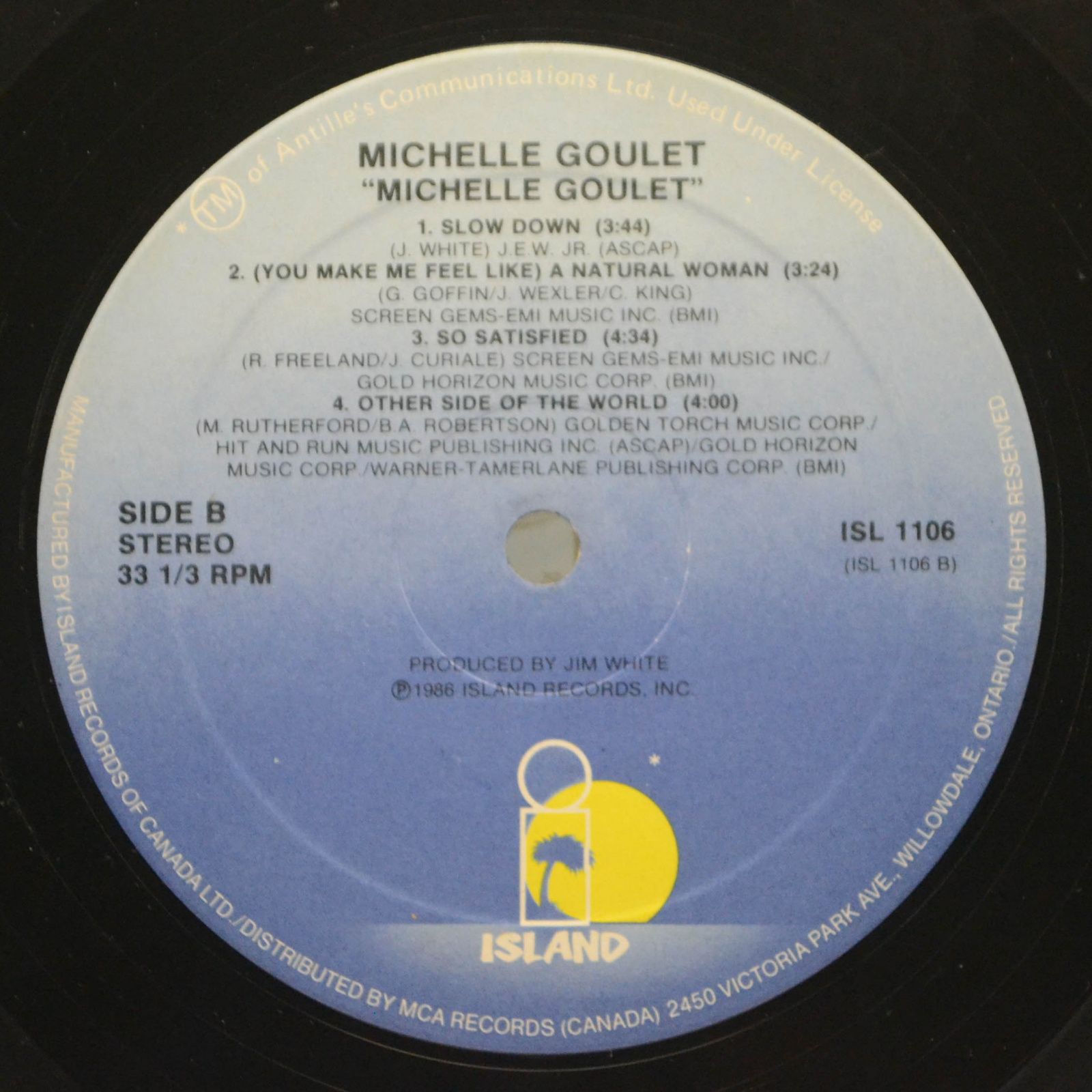 Виниловая пластинка Michelle Goulet — Michelle Goulet, 1986