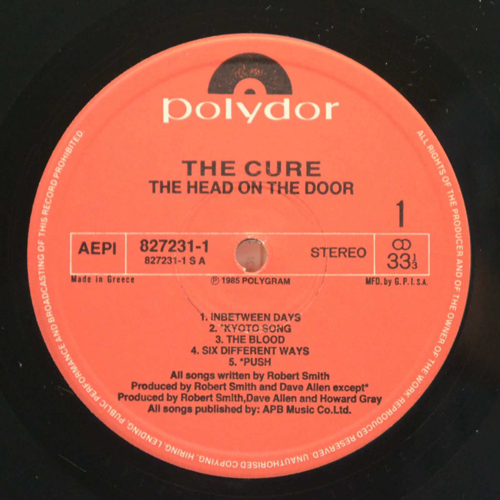 Cure — The Head On The Door, 1985
