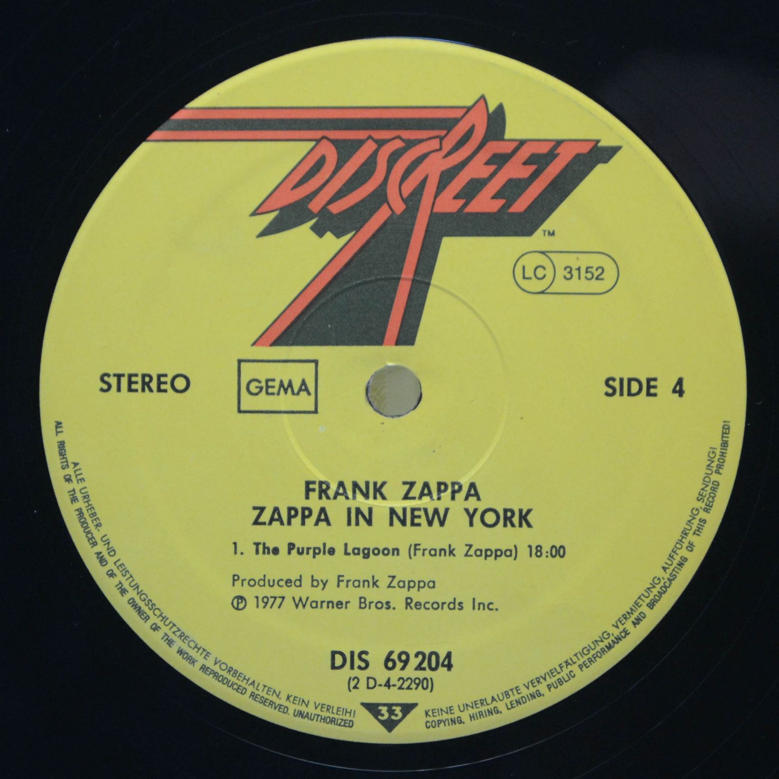 Виниловая пластинка Frank Zappa — Zappa in New York, 1977