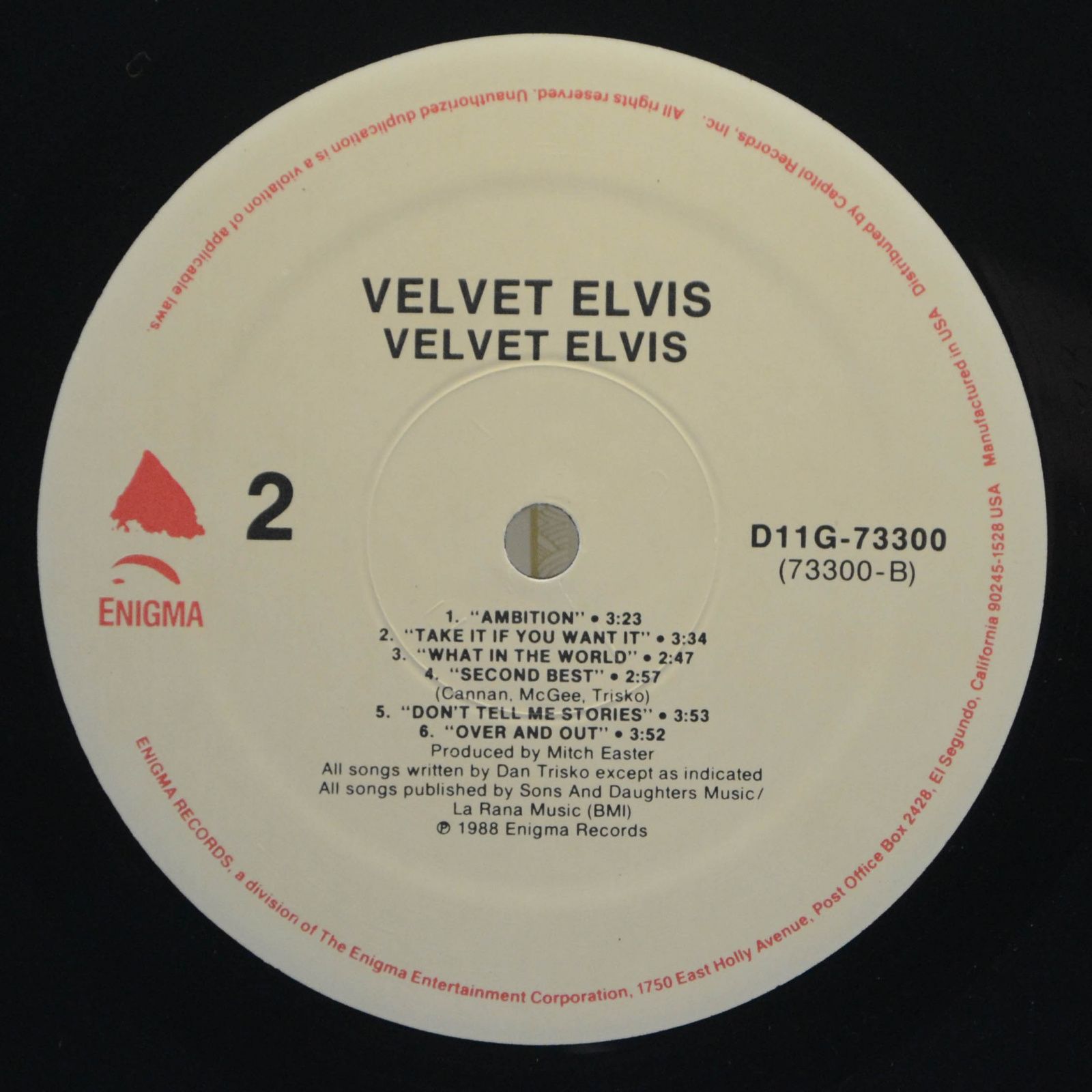 Виниловая пластинка Velvet Elvis — Velvet Elvis, 1988