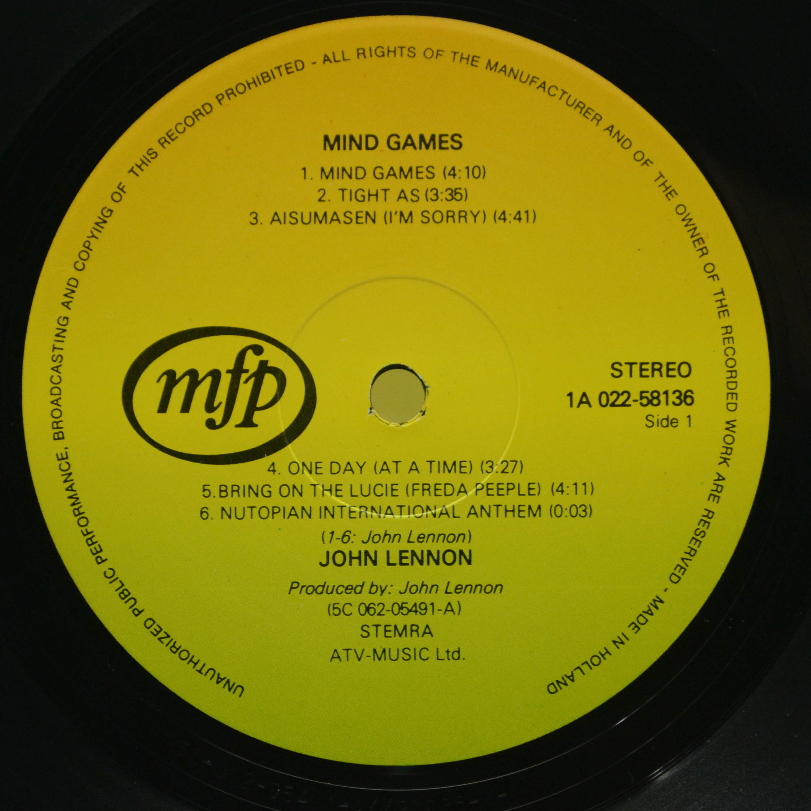 John Lennon — Mind Games, 1980