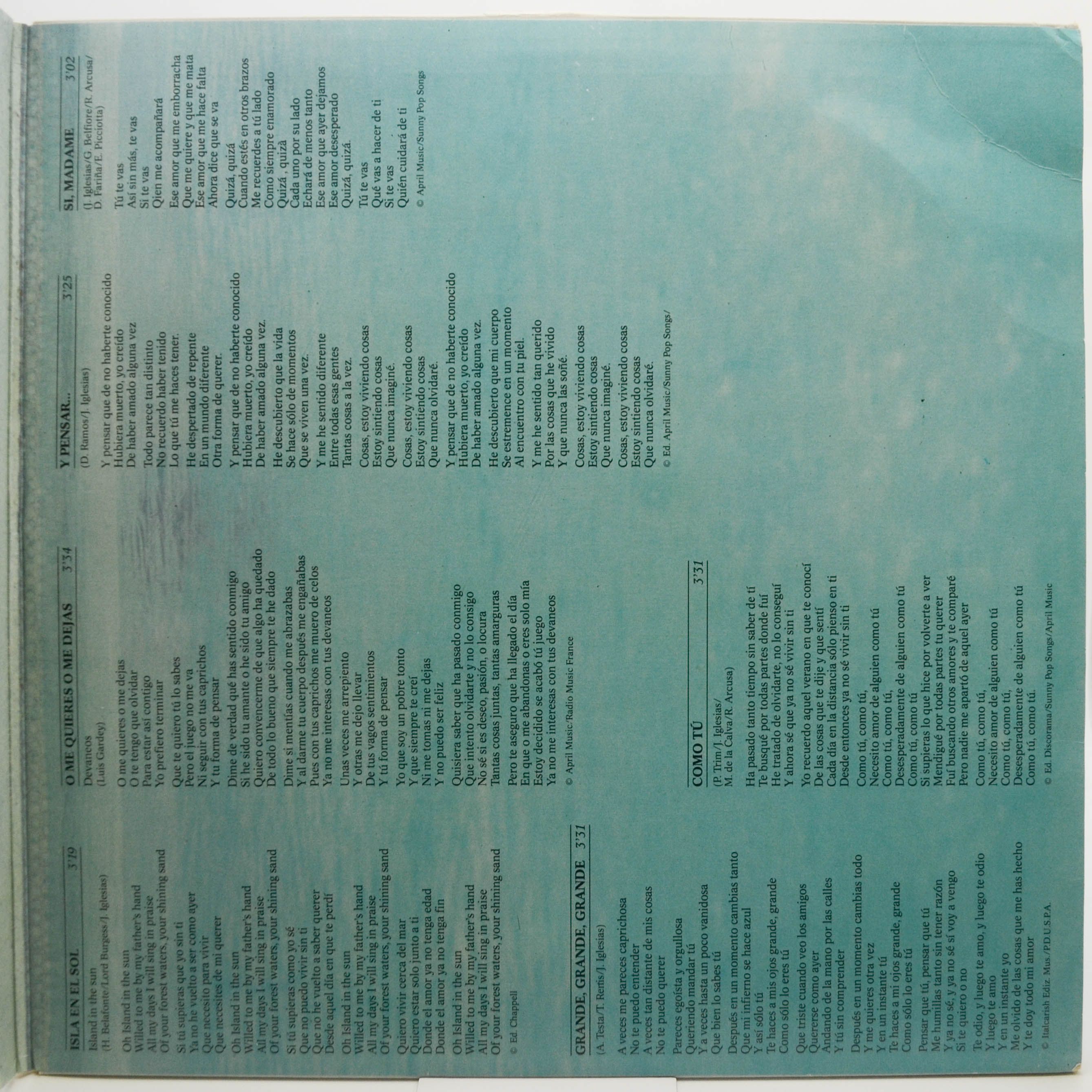 Julio Iglesias — De Niña A Mujer, 1981