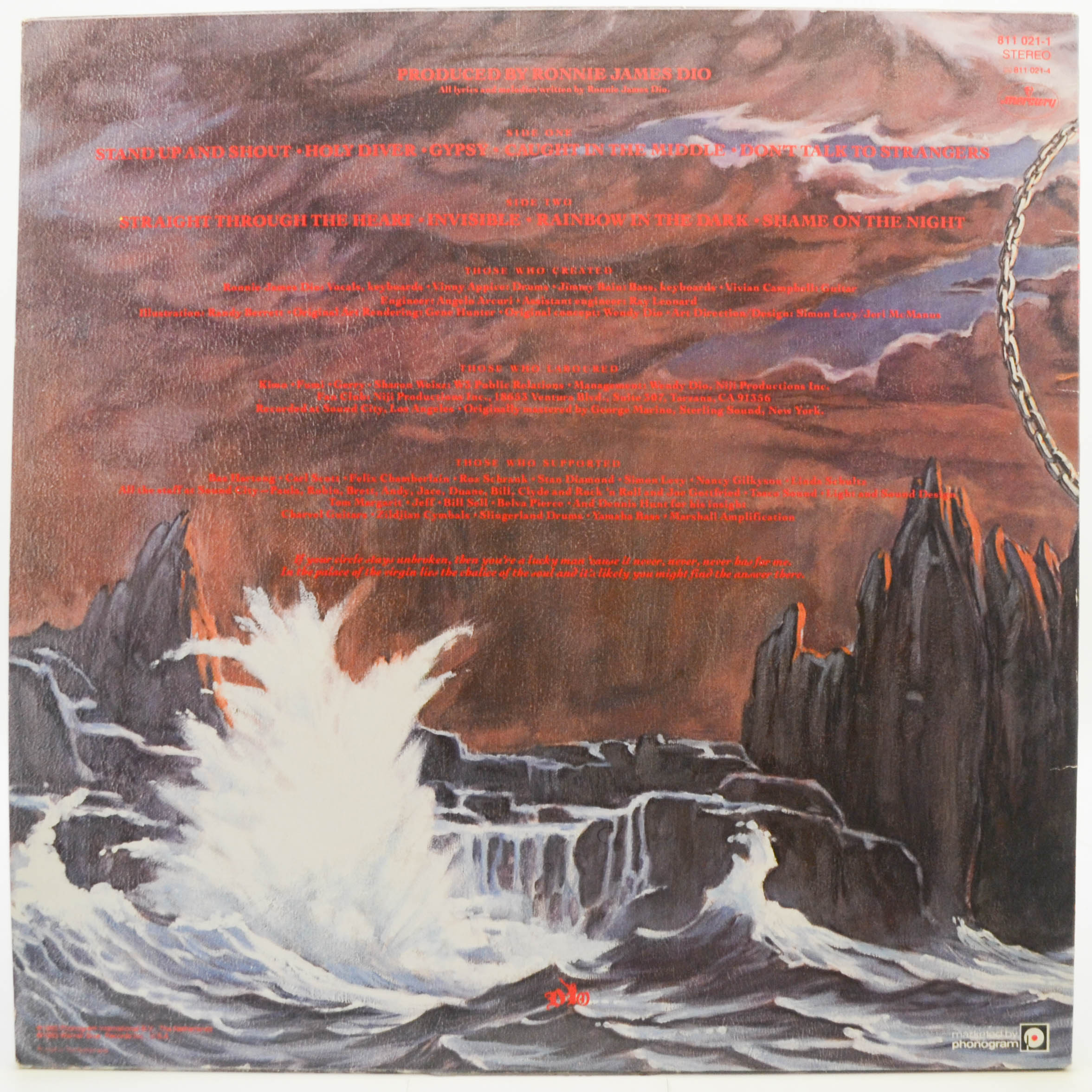 Виниловая пластинка Dio — Holy Diver, 1983