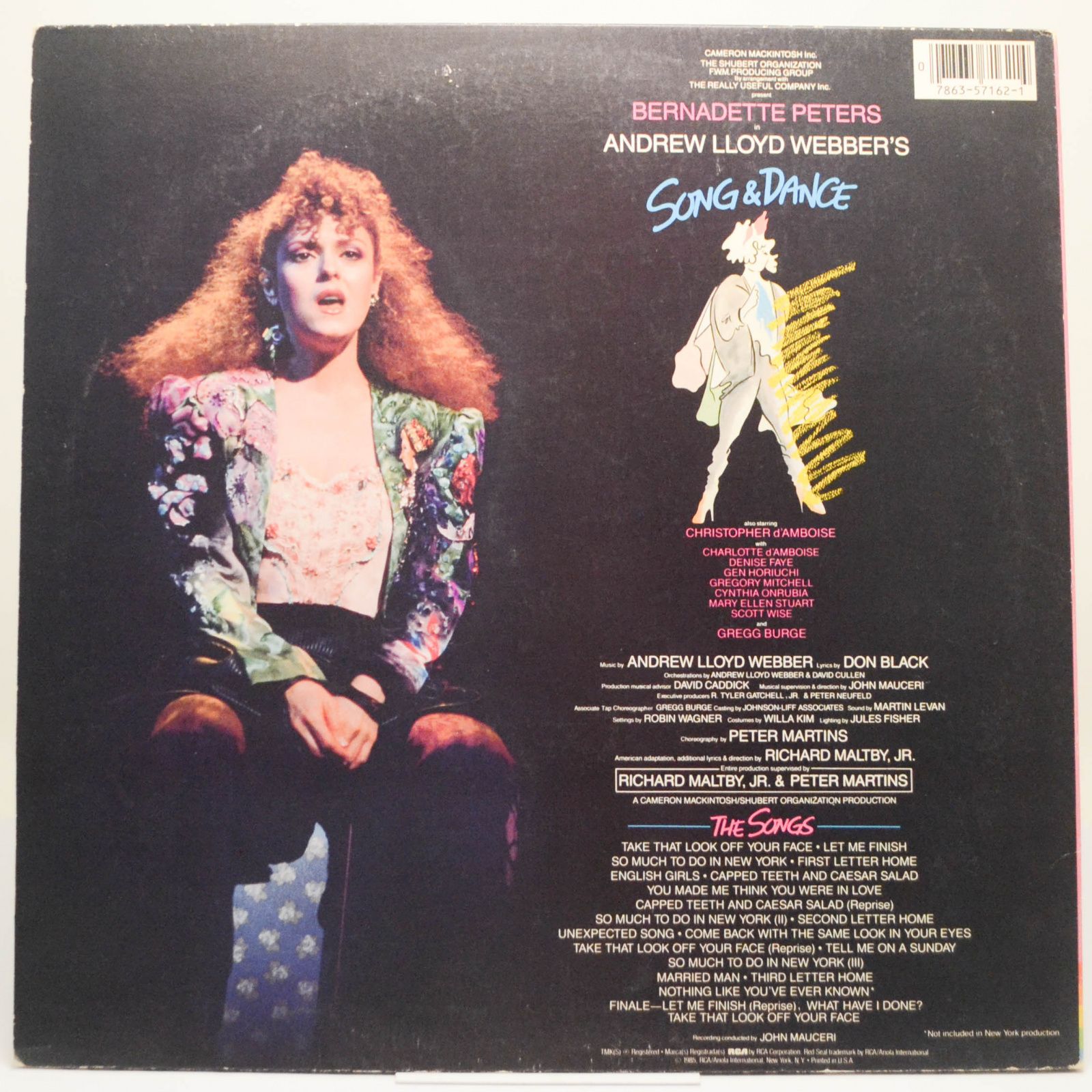 Виниловая пластинка Bernadette Peters — Song & Dance, 1985