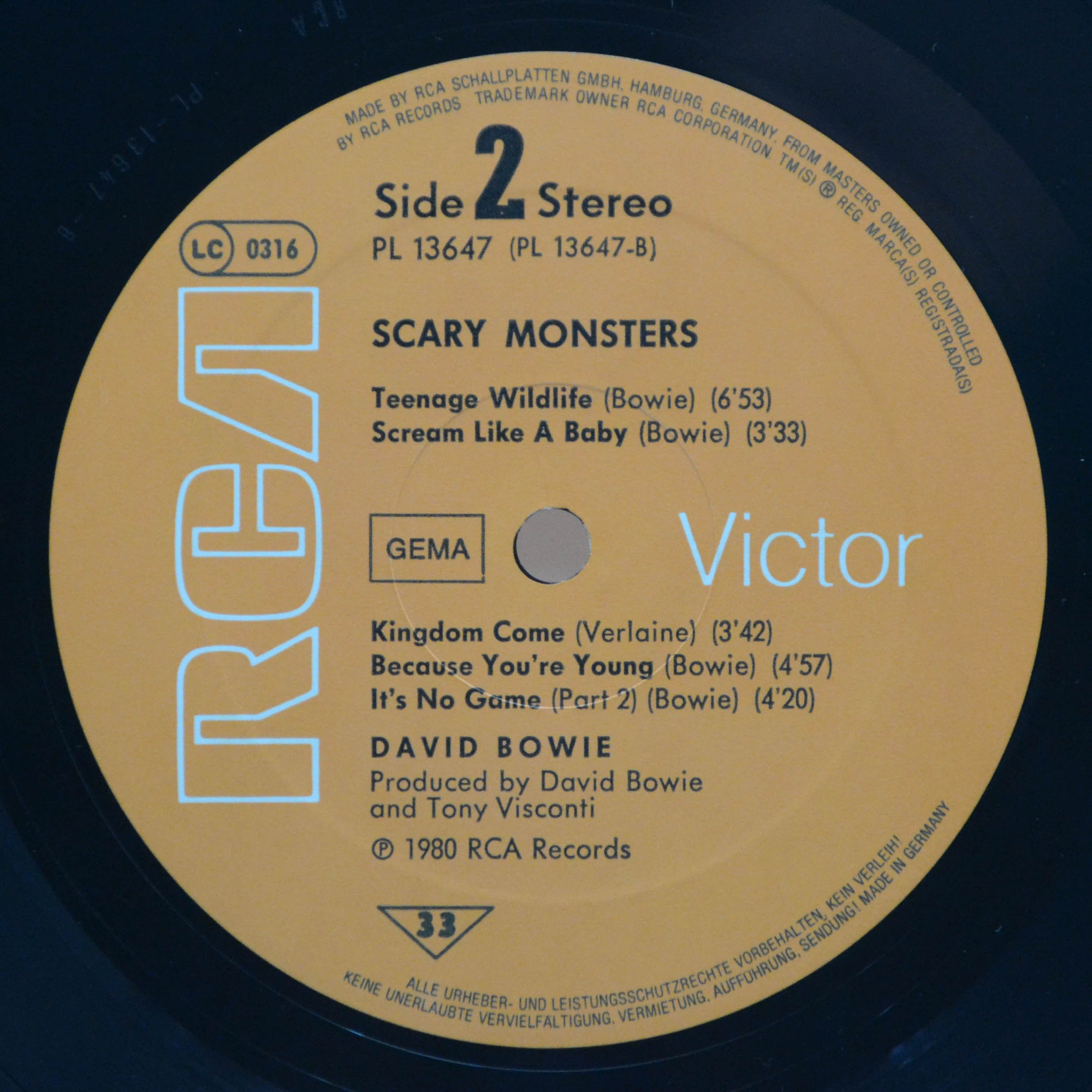 Виниловая пластинка David Bowie — Scary Monsters, 1980
