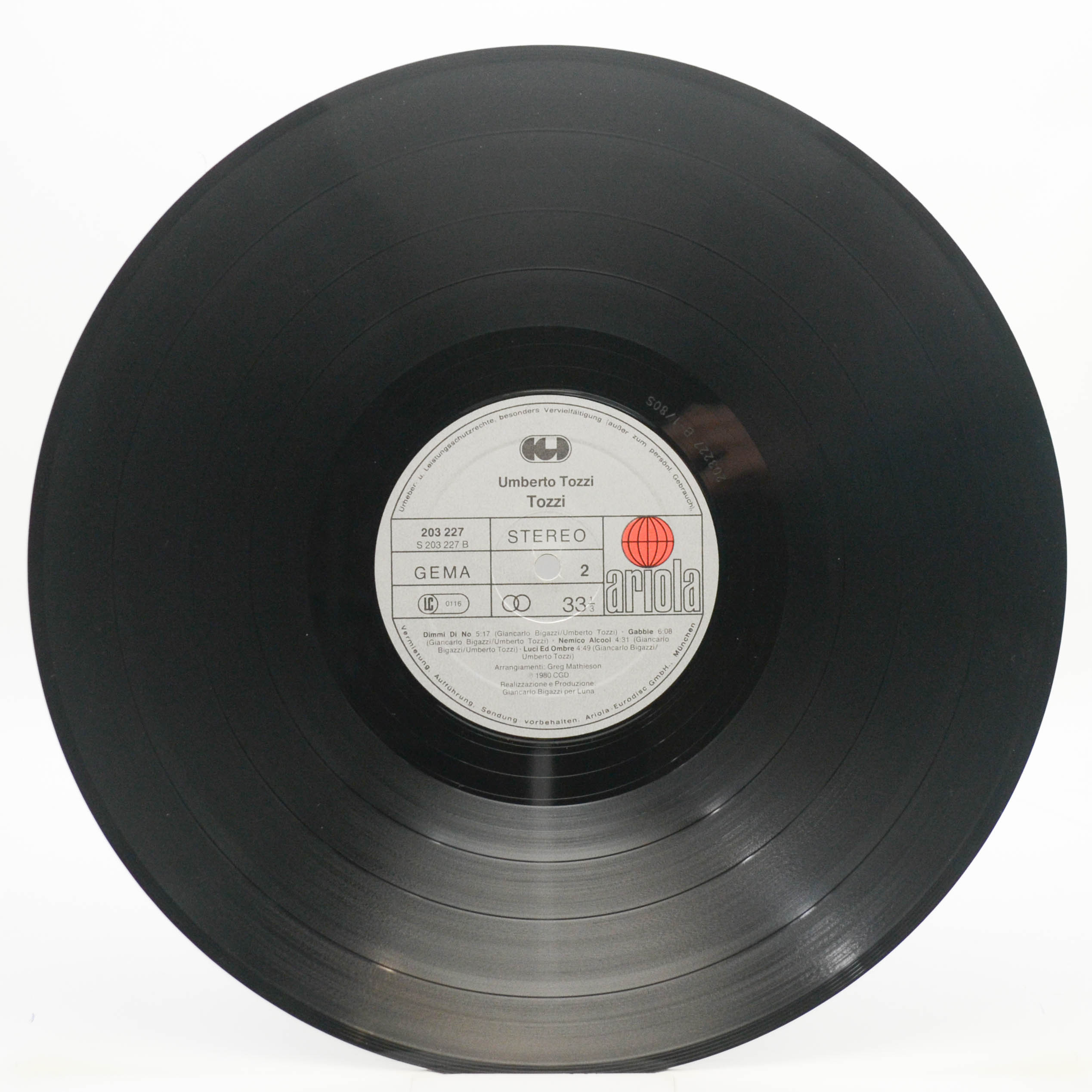 Виниловая пластинка Umberto Tozzi — Tozzi, 1980