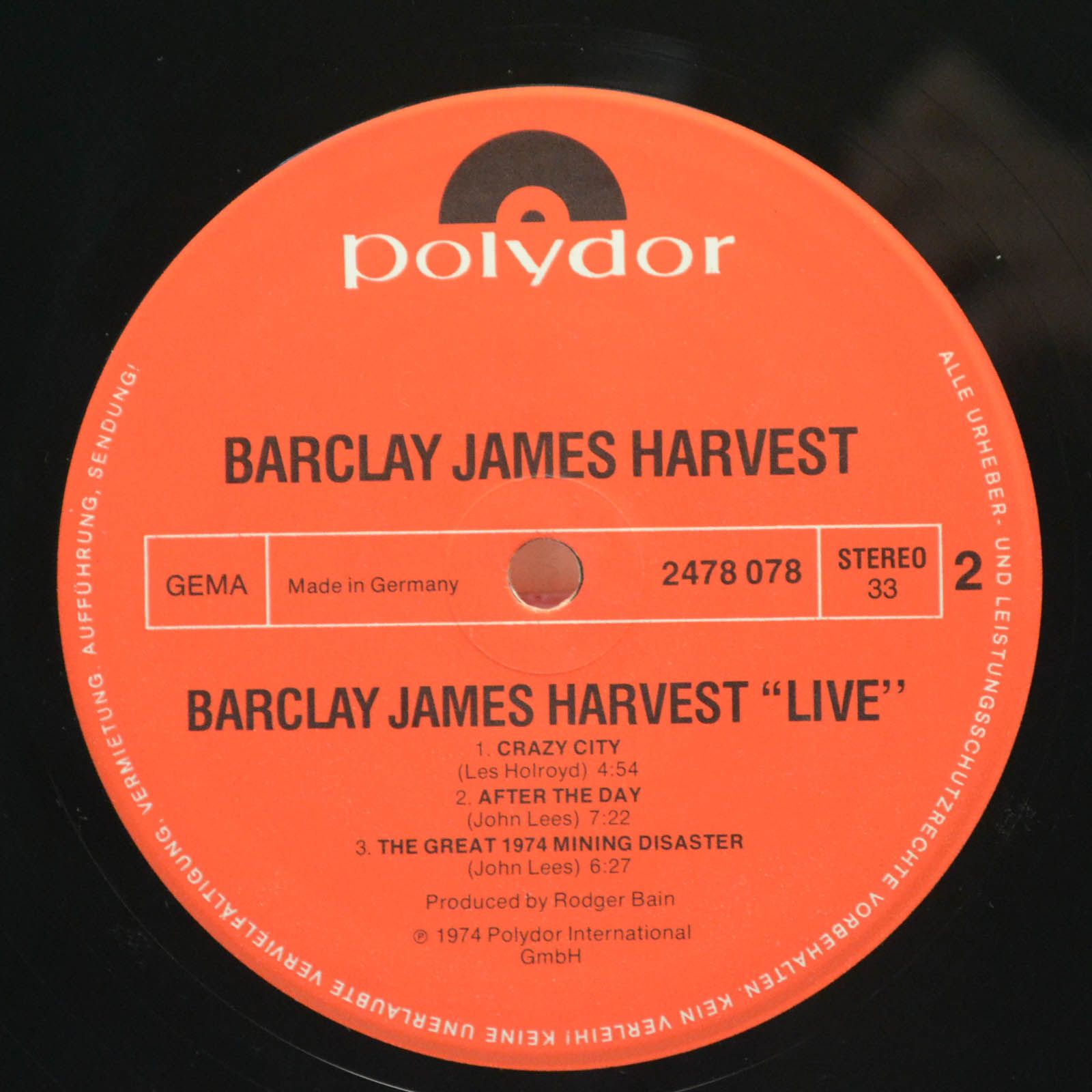 Виниловая пластинка Barclay James Harvest — Live (2LP), 1974