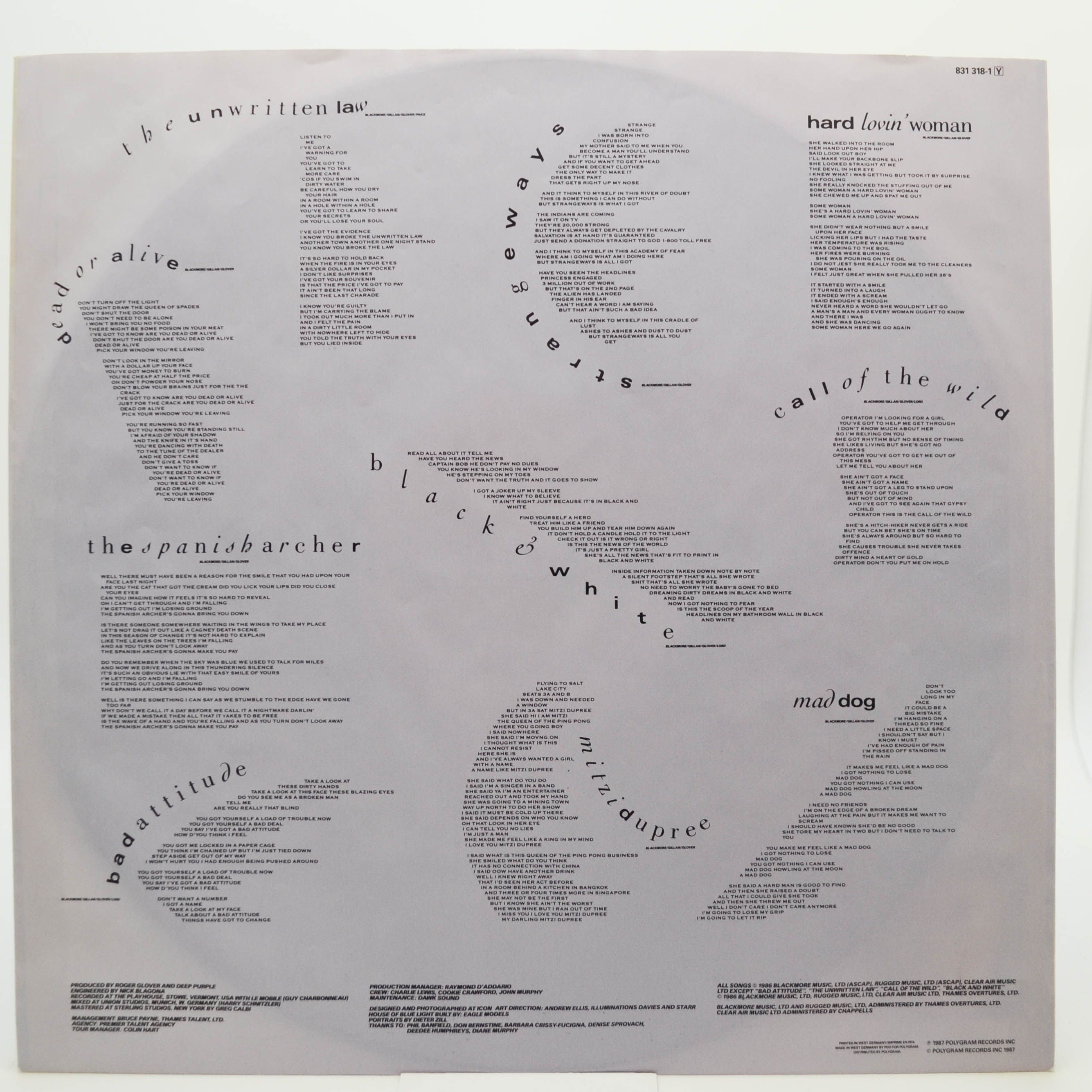 Deep Purple — The House Of Blue Light, 1987