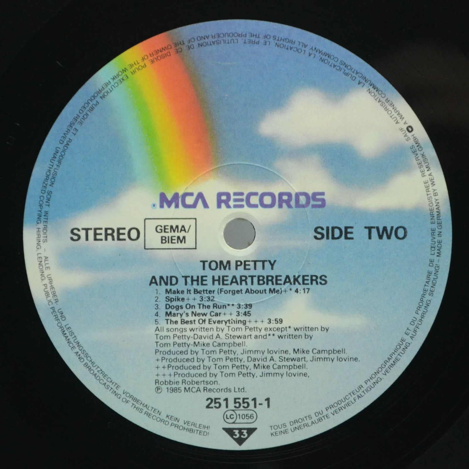 Виниловая пластинка Tom Petty And The Heartbreakers — Southern Accents, 1985