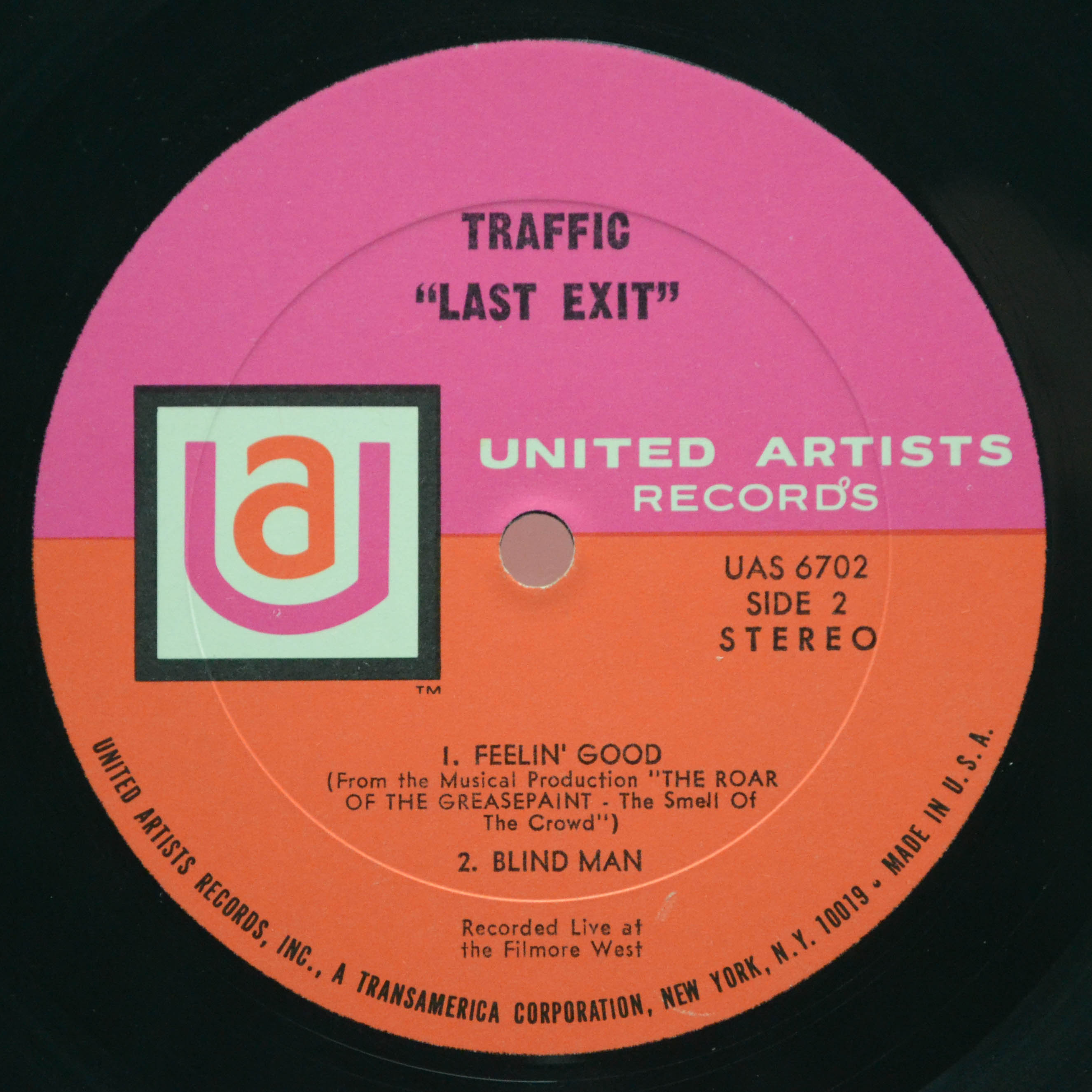 Виниловая пластинка Traffic — Last Exit (USA), 1969
