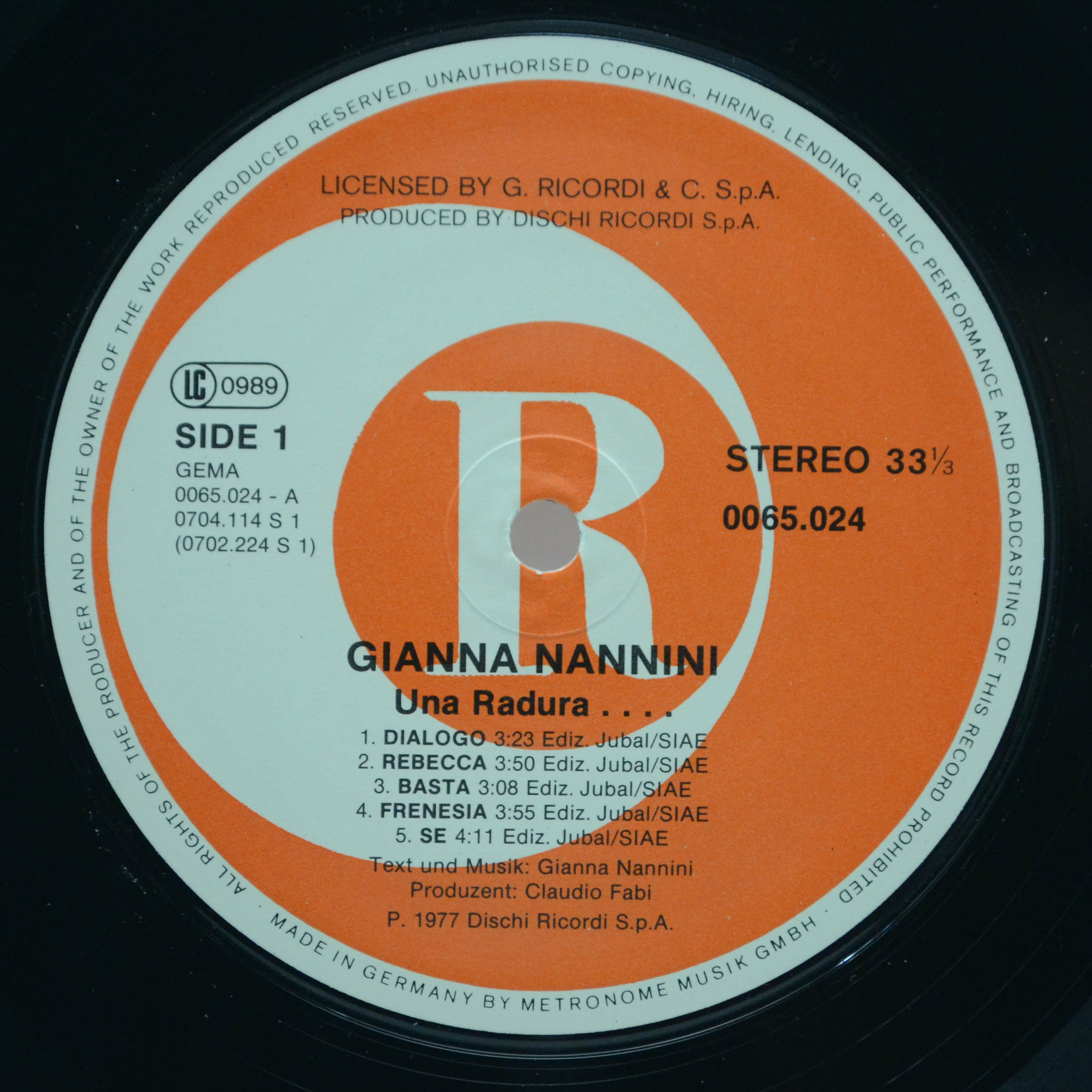 Gianna Nannini — Una Radura ..., 1981