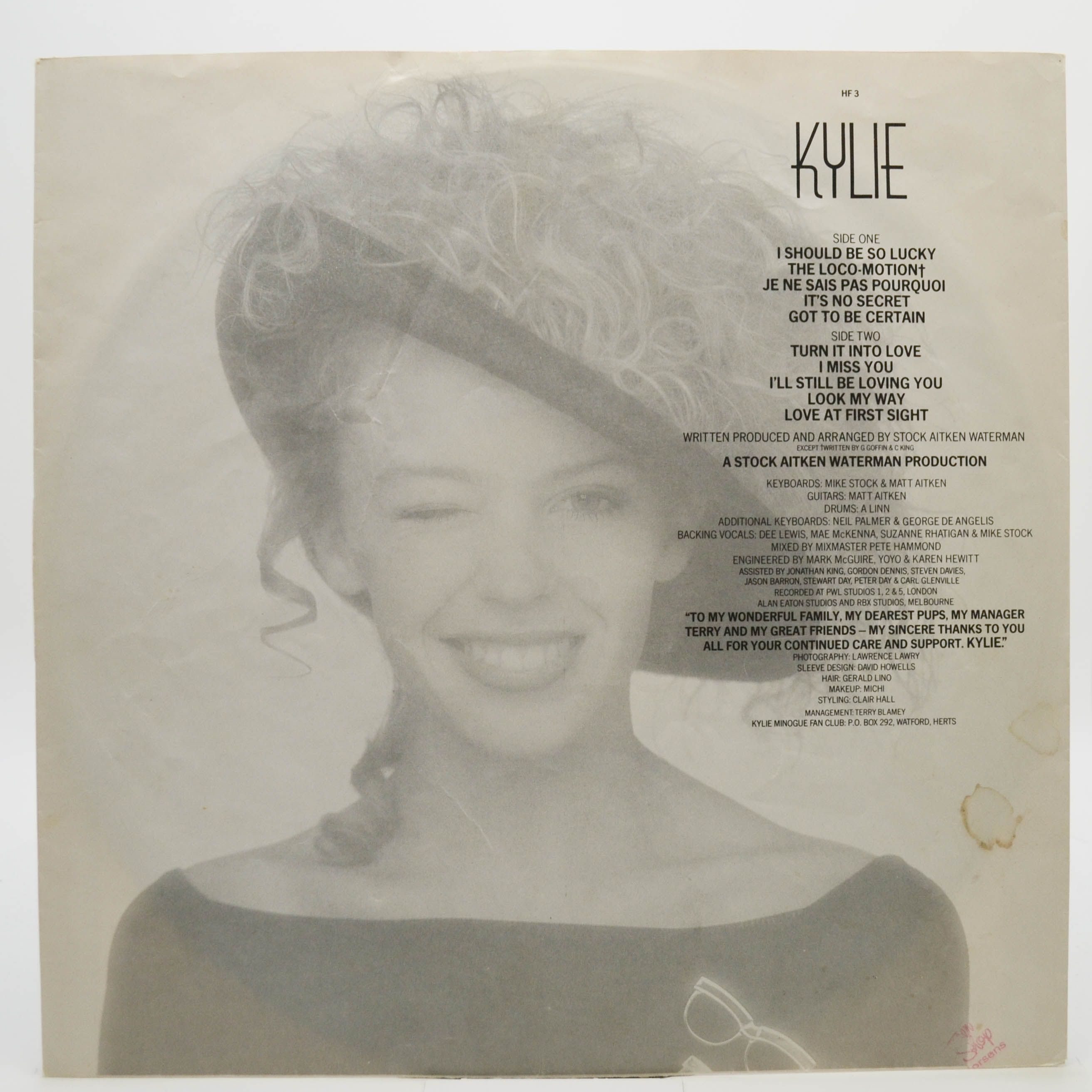 Виниловая пластинка Kylie Minogue — Kylie, 1988