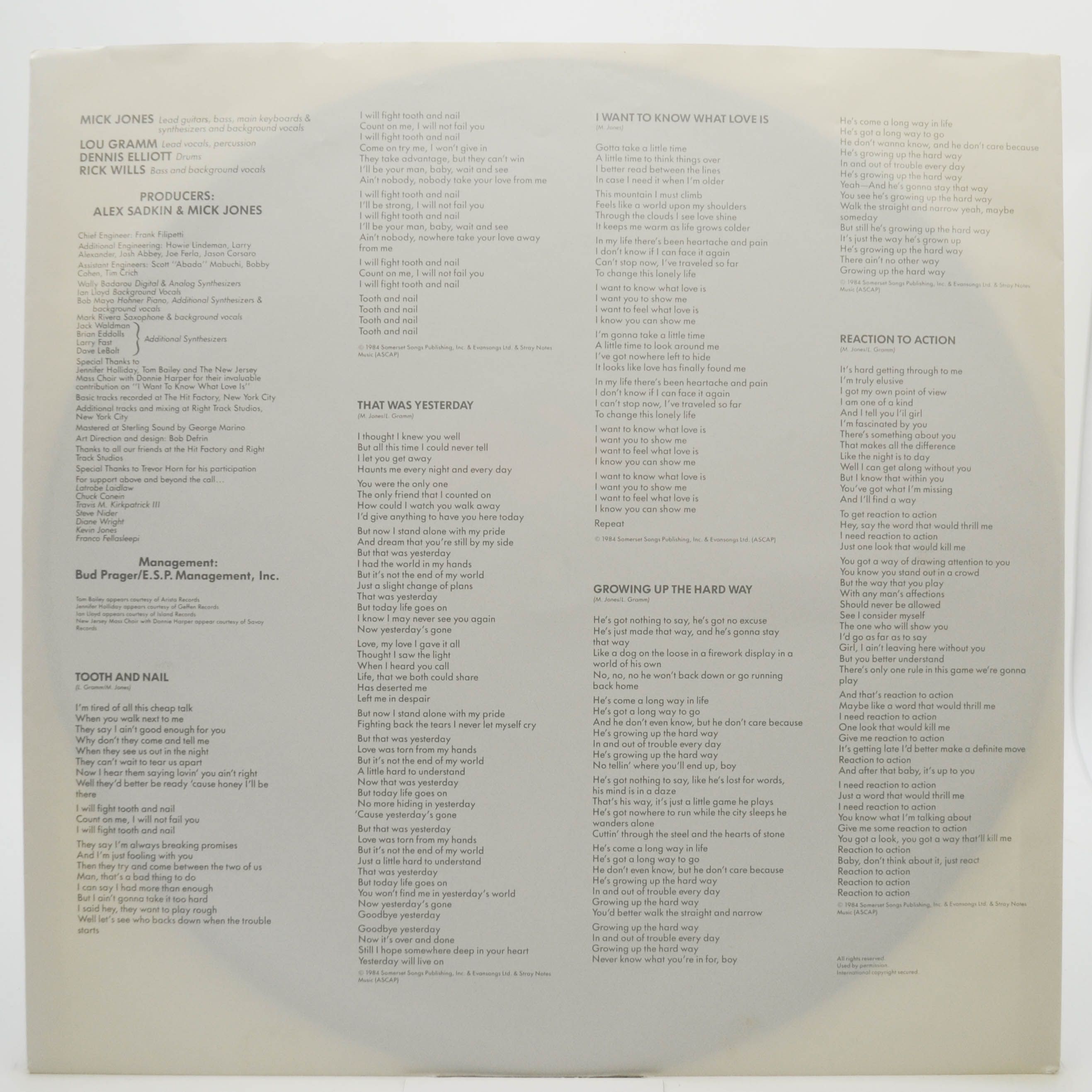 Foreigner — Agent Provocateur, 1984